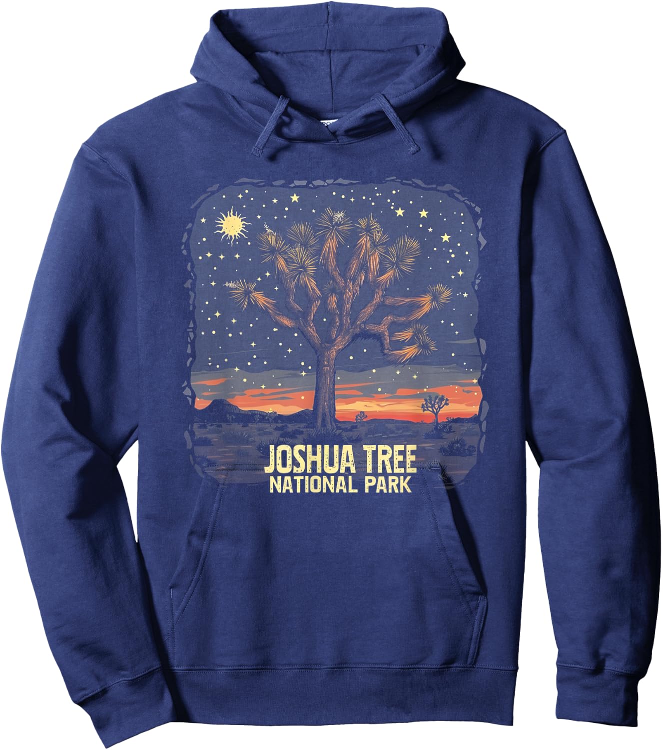 Joshua Tree - US National Park Vintage Men Women Kids Retro Hoodie - Hoodie | Navy