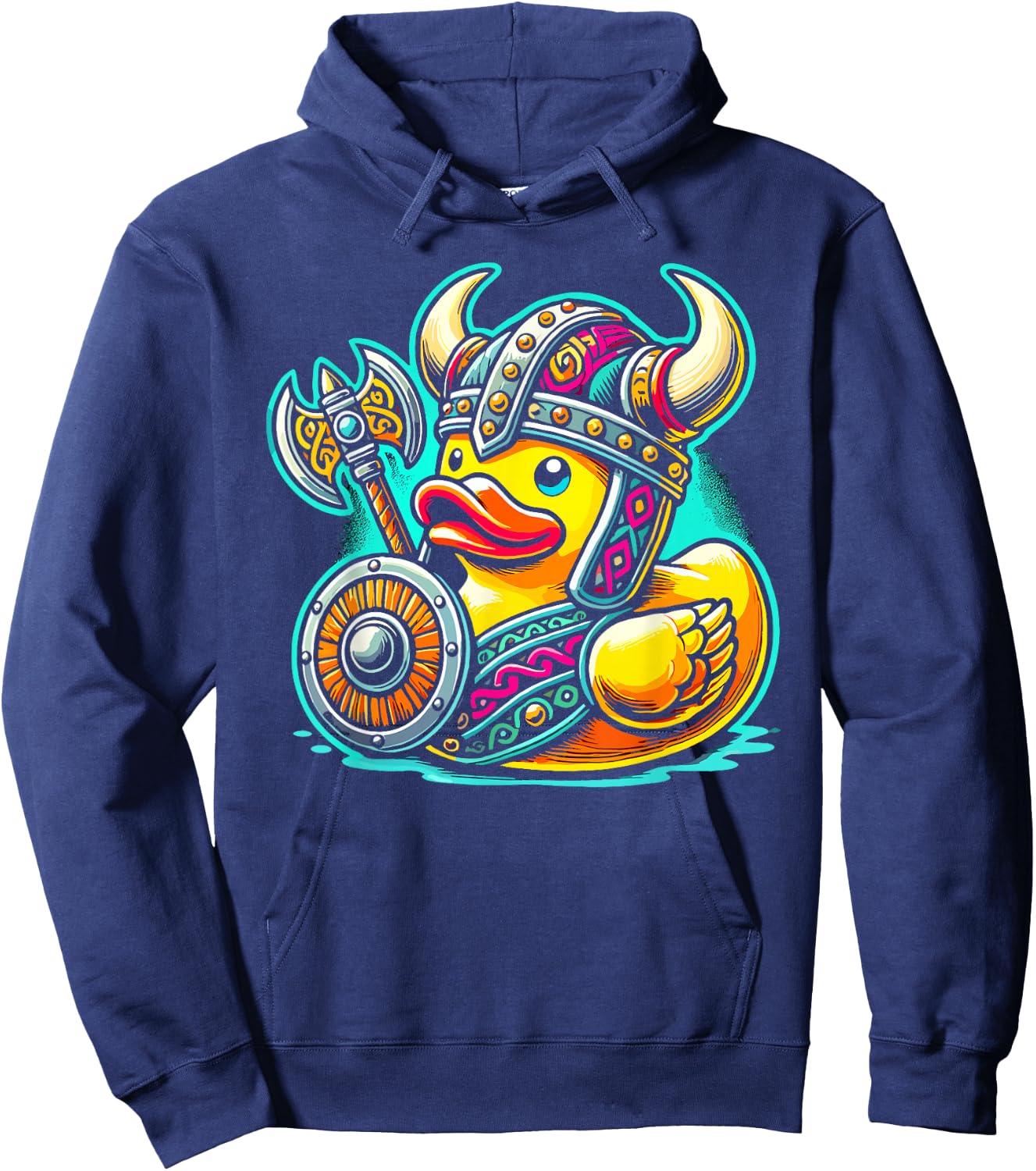 Rubber Duck Viking Bath Toy Rubber Duckie Duck Lover Hoodie - Hoodie | Navy