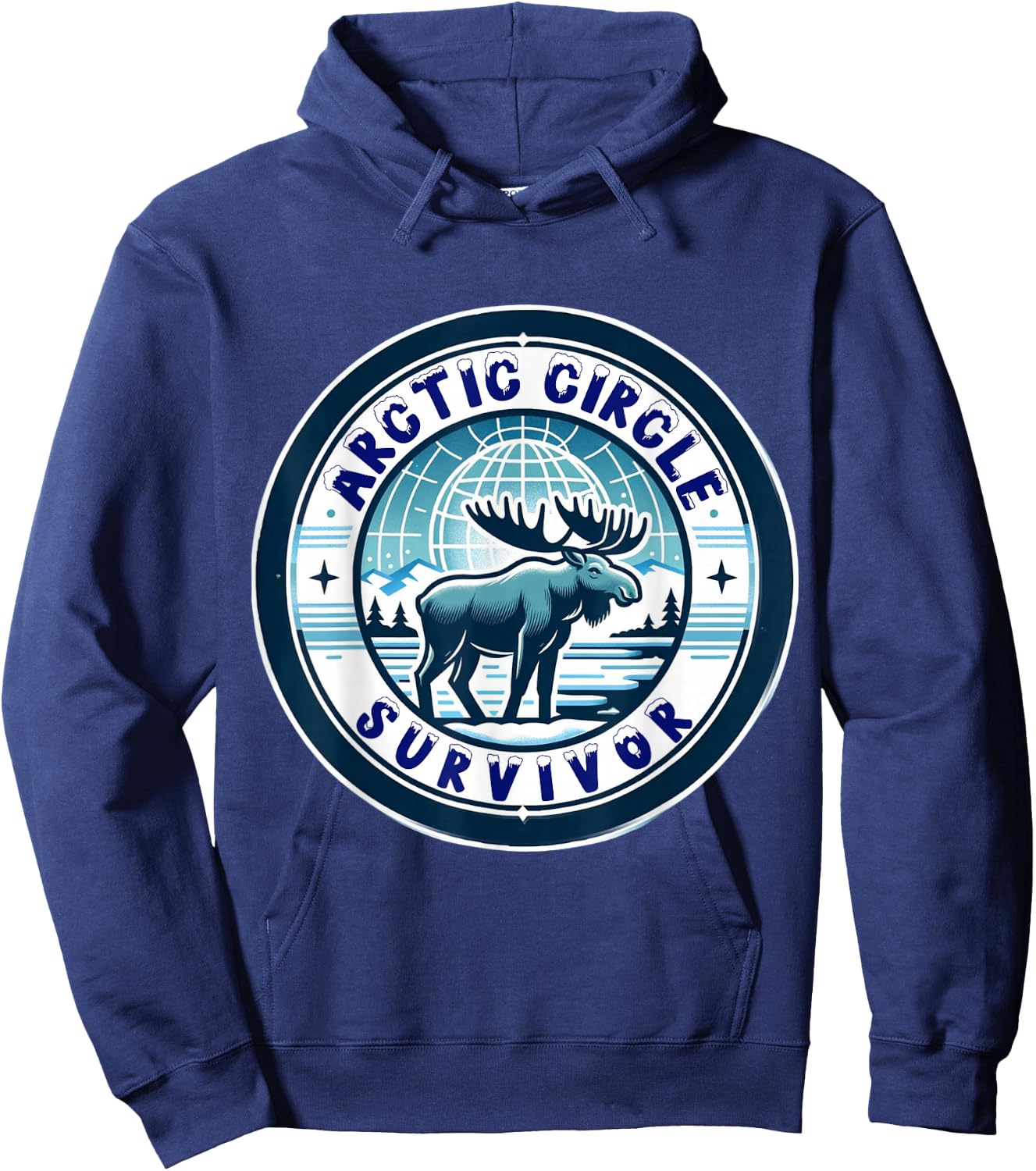 Celebrate surviving a trip to the Arctic Circle Hoodie - Hoodie | Navy