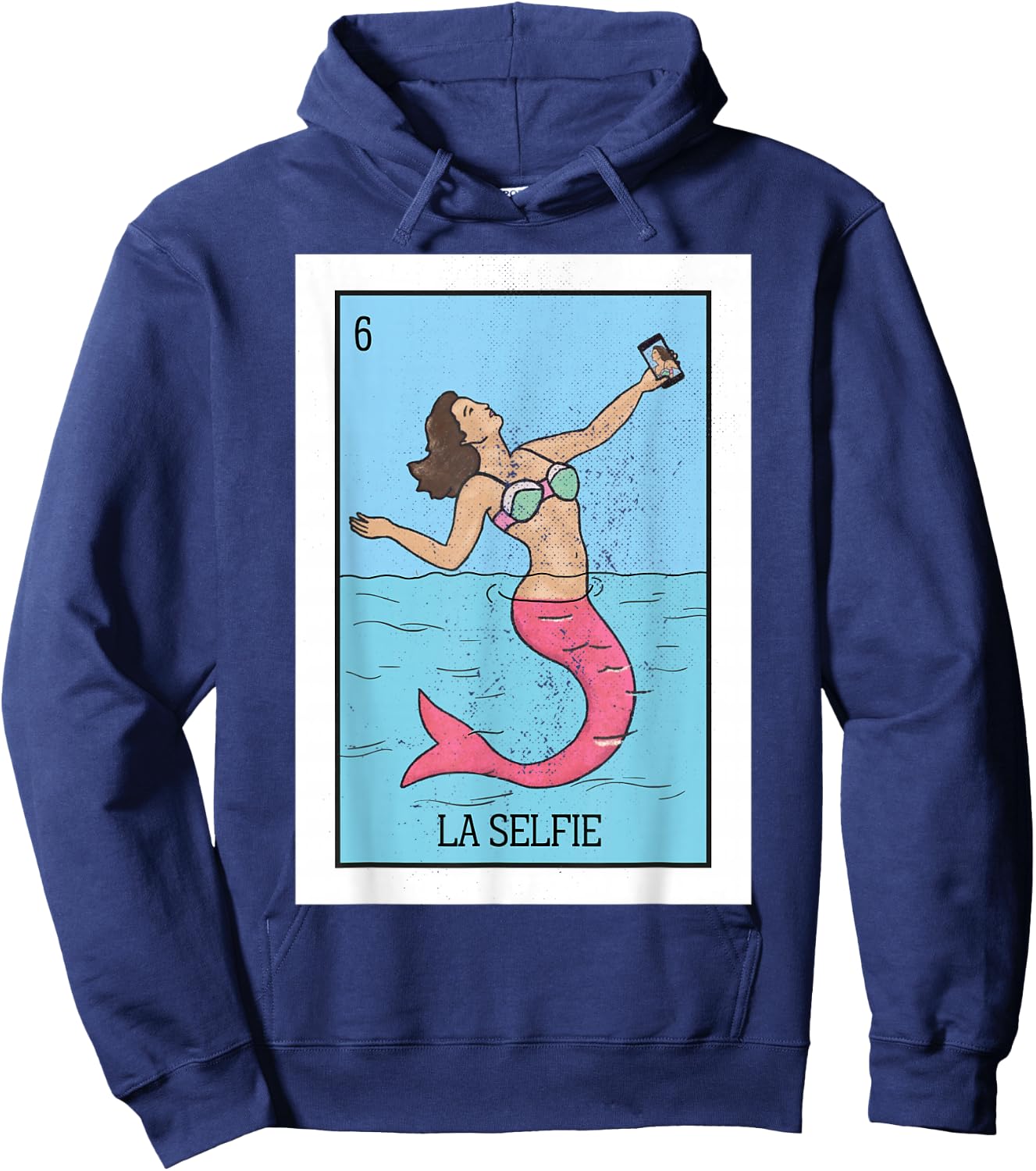 The Selfie Mermaid Lottery The Mermaid Mexican Card Lottery Hoodie - Hoodie | Navy