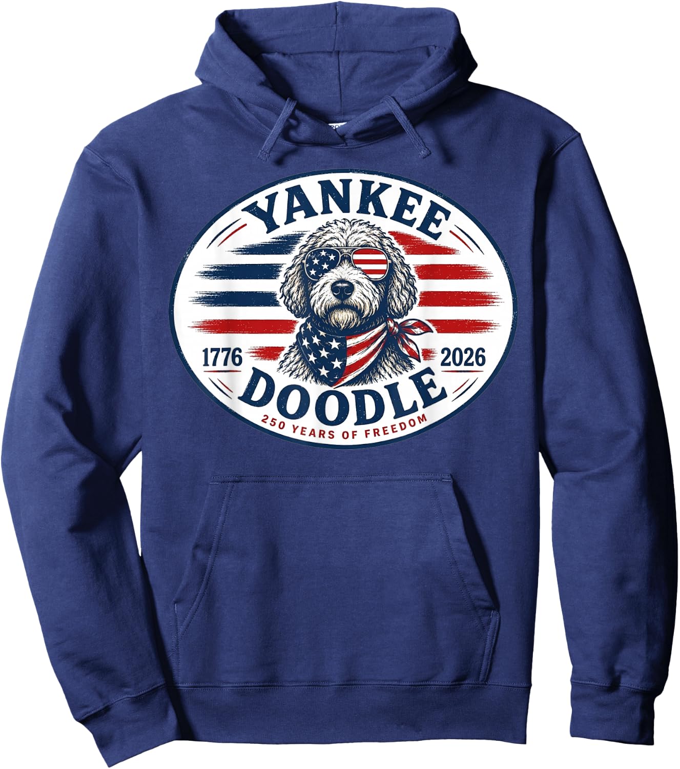 Yankee Doodle 1776 to 2026 250 Years of Freedom Hoodie - Hoodie | Navy