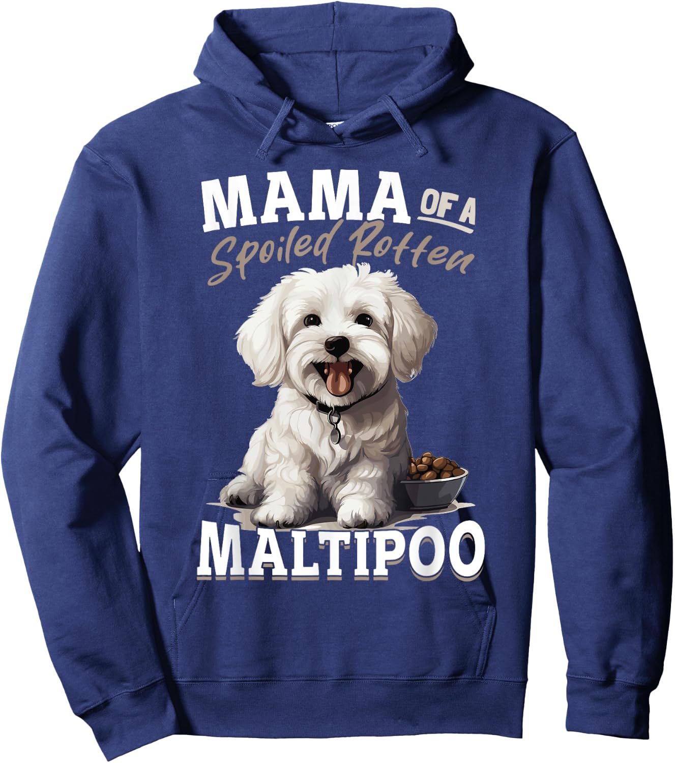 Maltipoo Dog Breed Pet Mama of a Spoiled Rotten Maltipoo Men Women Kids Hoodie - Hoodie | Navy