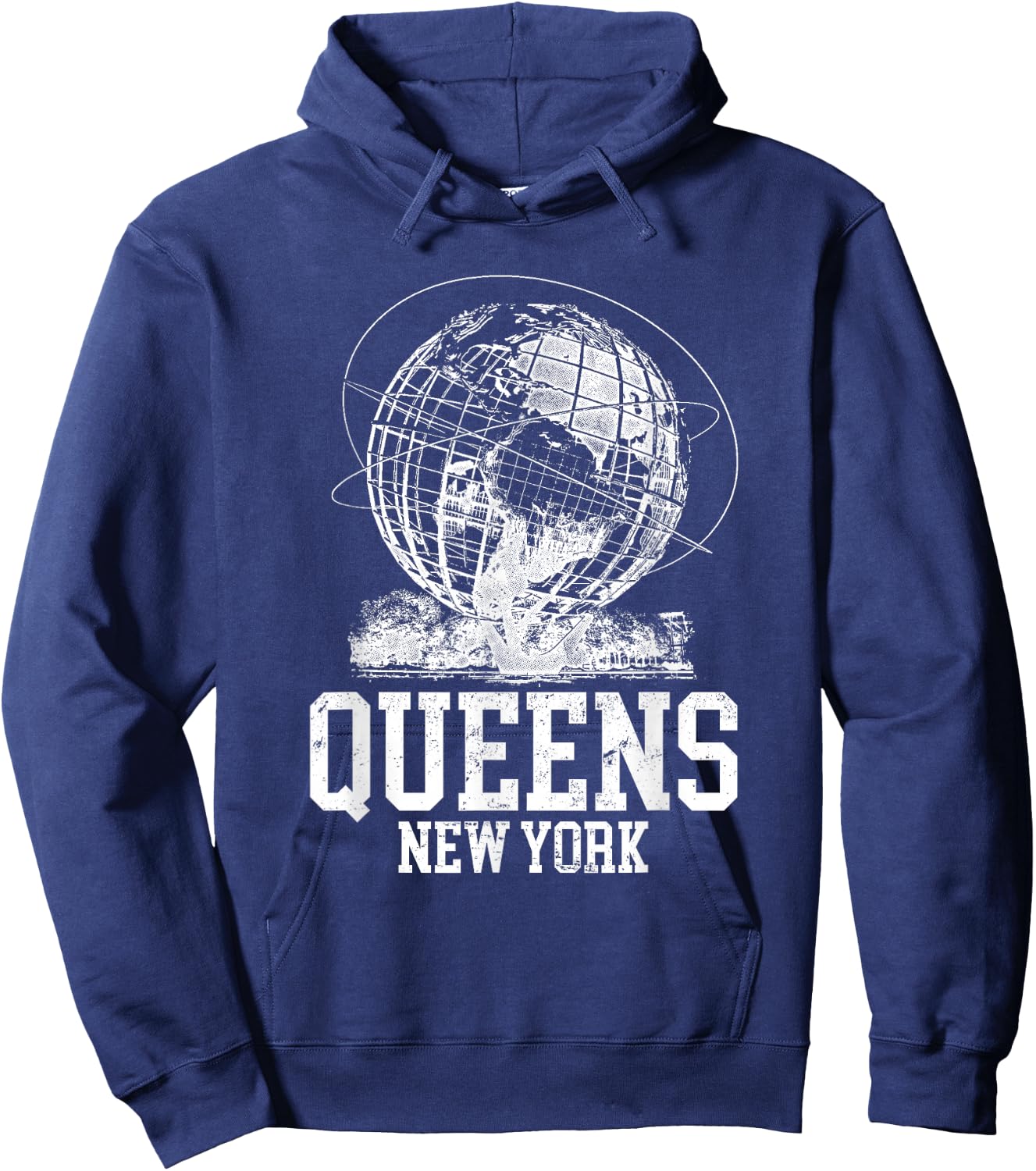 Queens New York - Flushing Meadows - World's Fair Unisiphere Hoodie - Hoodie | Navy