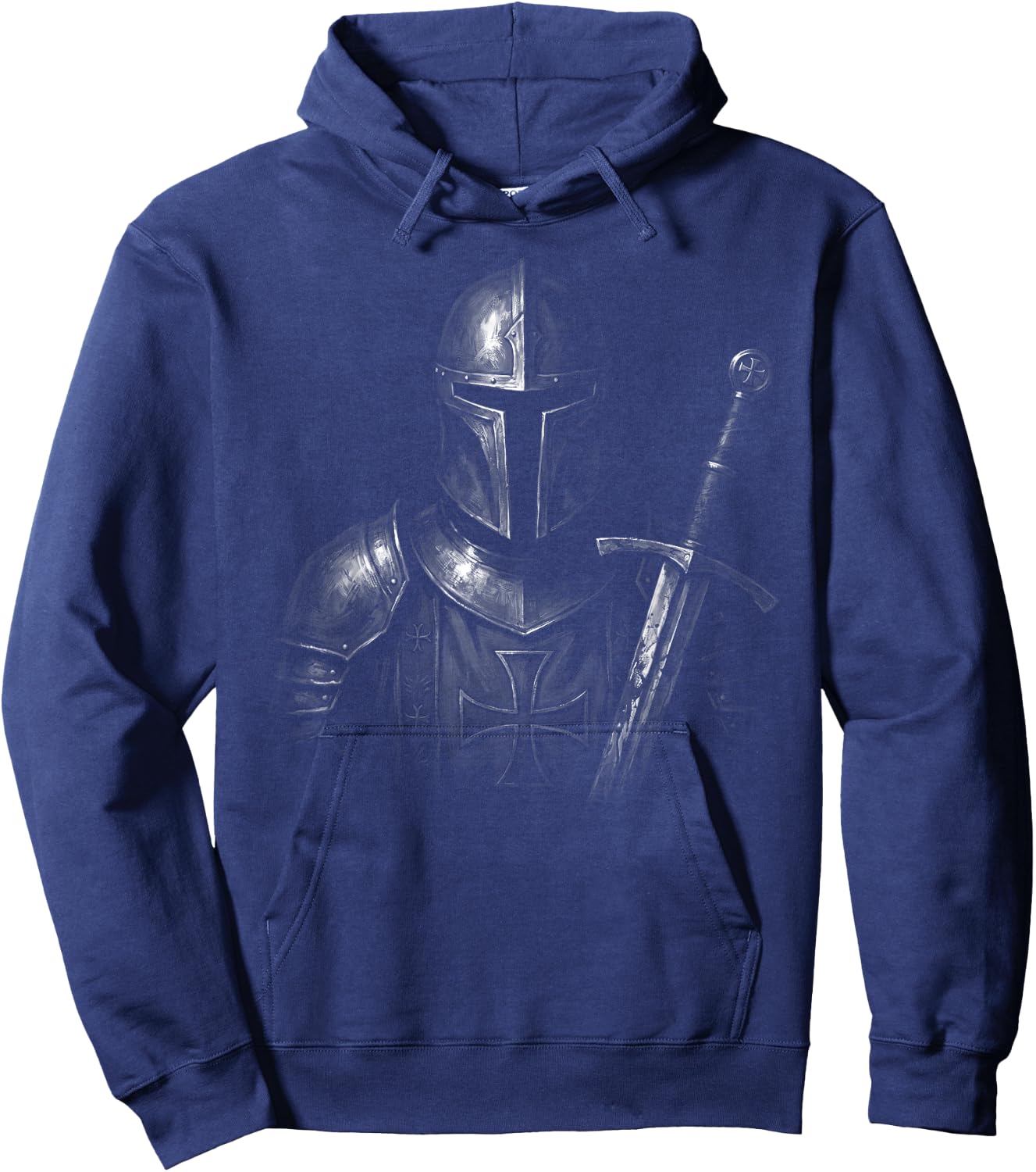 Knight Christian Portrait Templar Warrior of God Crusader Hoodie - Hoodie | Navy