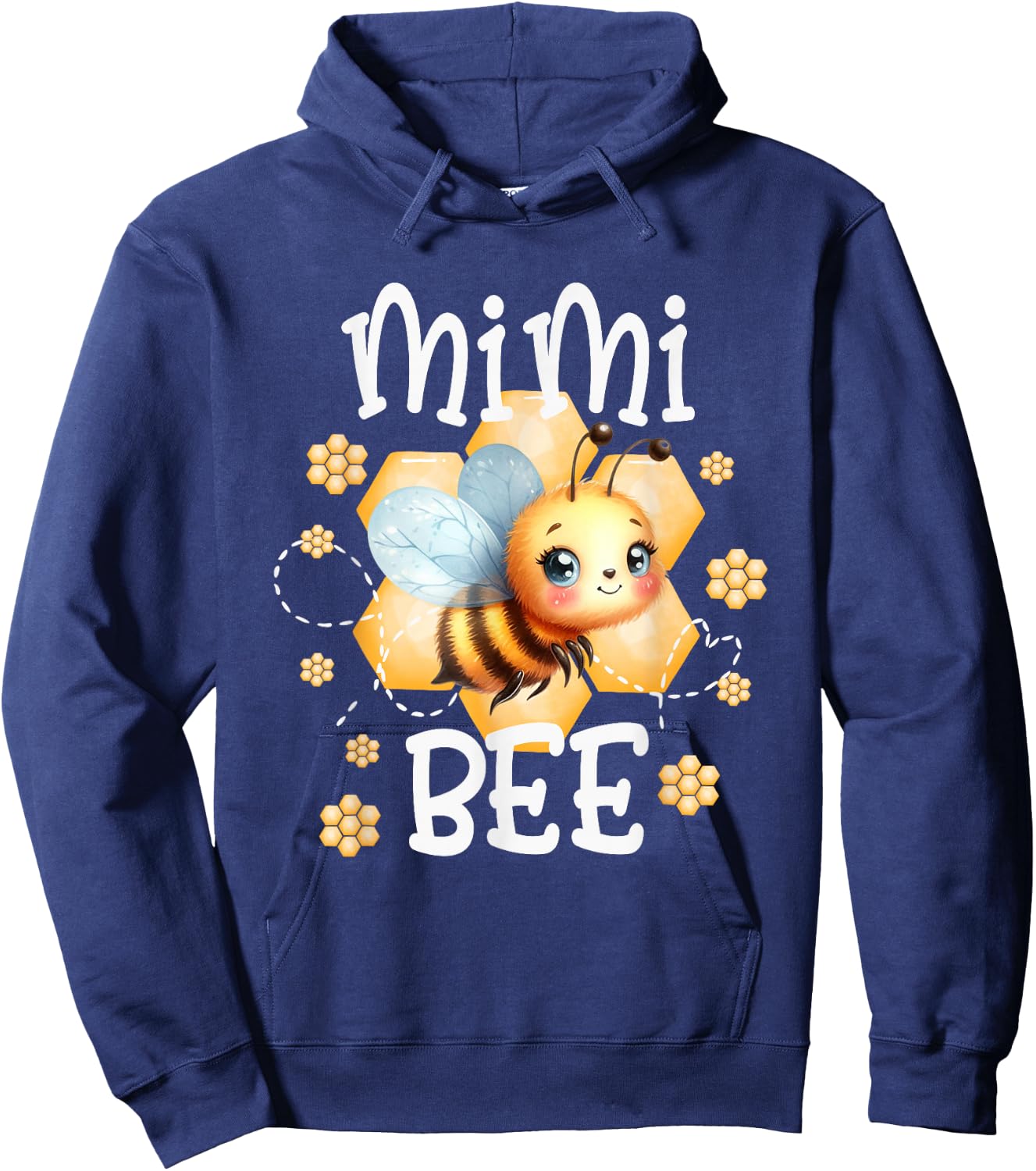 Bee Day Family Matching Birthday Party Shirt Bumblebee Mimi Hoodie - Hoodie | Navy