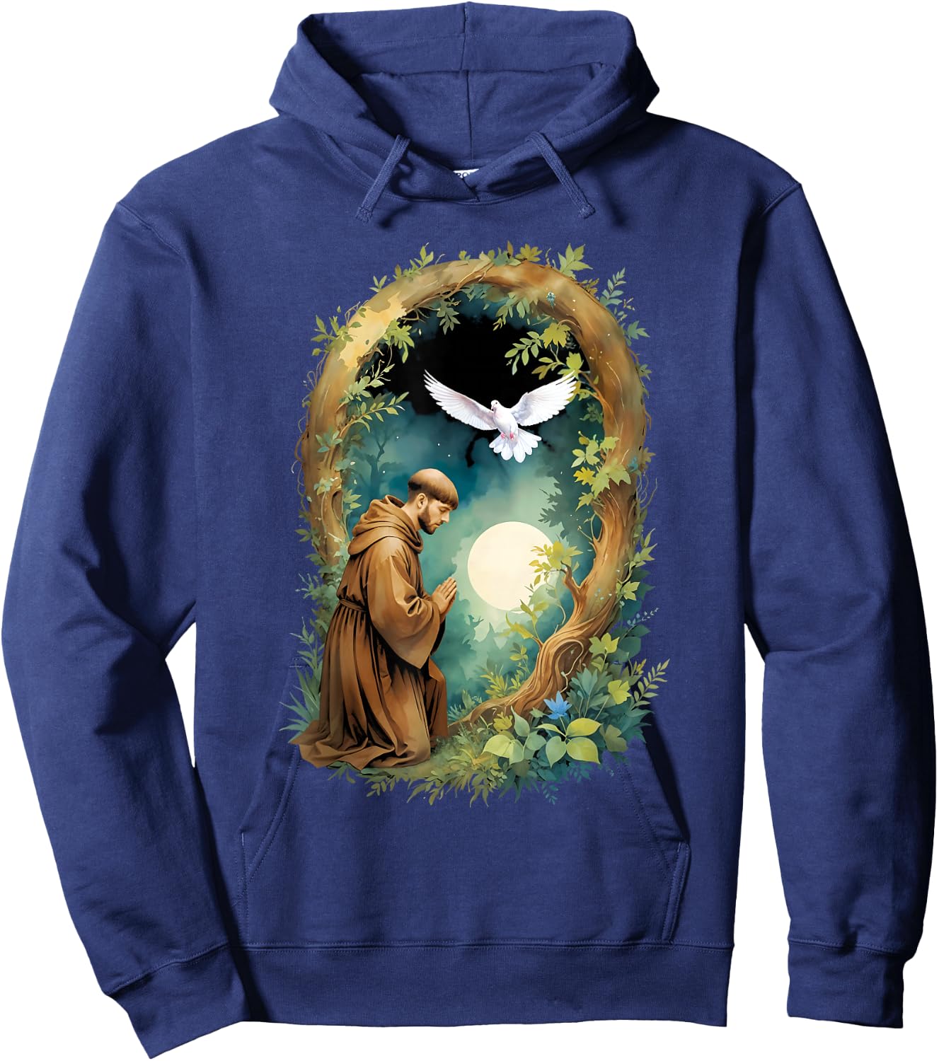 St Francis of Assisi Patron Saint of Animals Holy Catholic Hoodie - Hoodie | Navy
