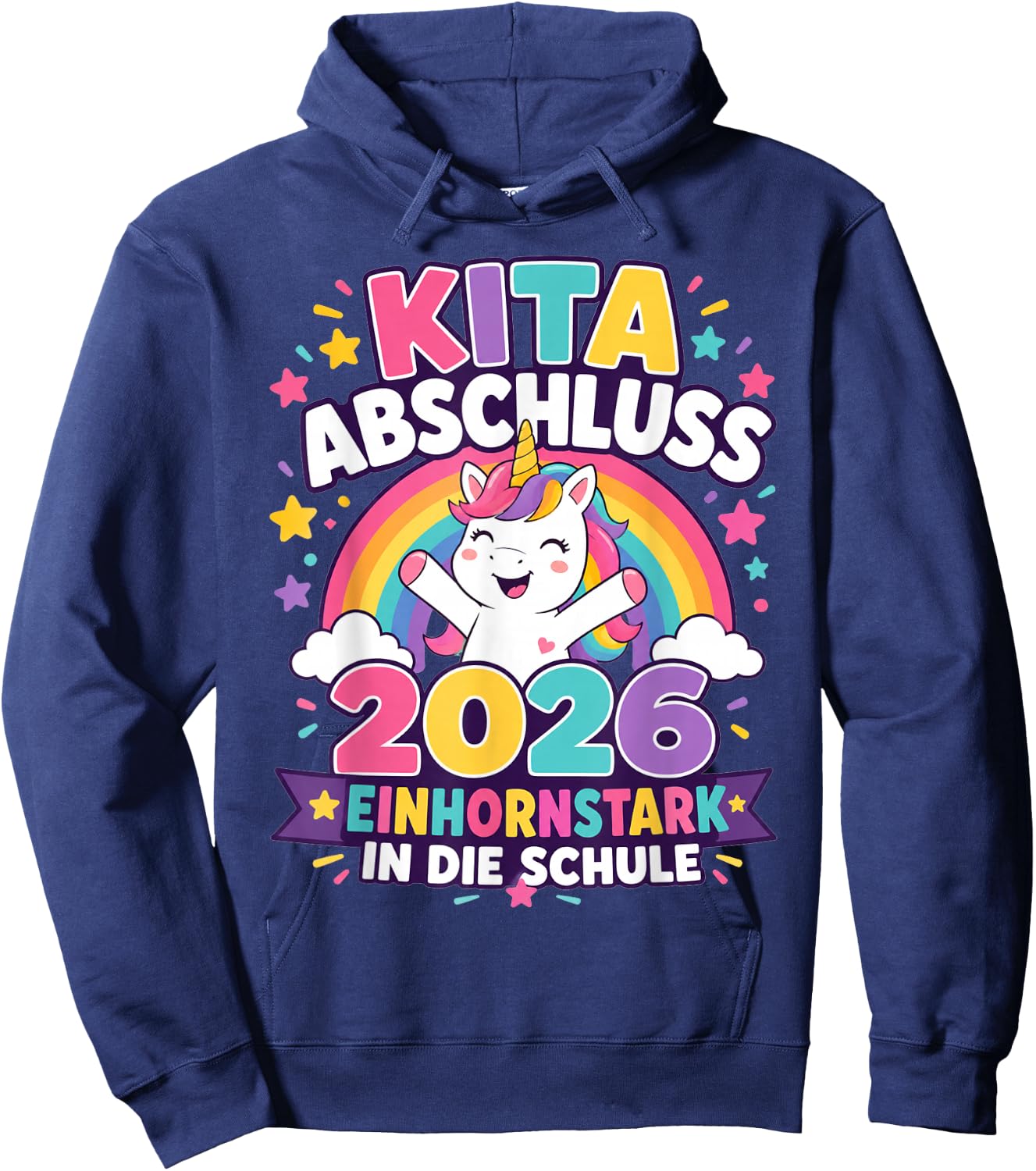 Kita Abgängerin 2026 Einhorn Mädchen Hoodie - Hoodie | Navy