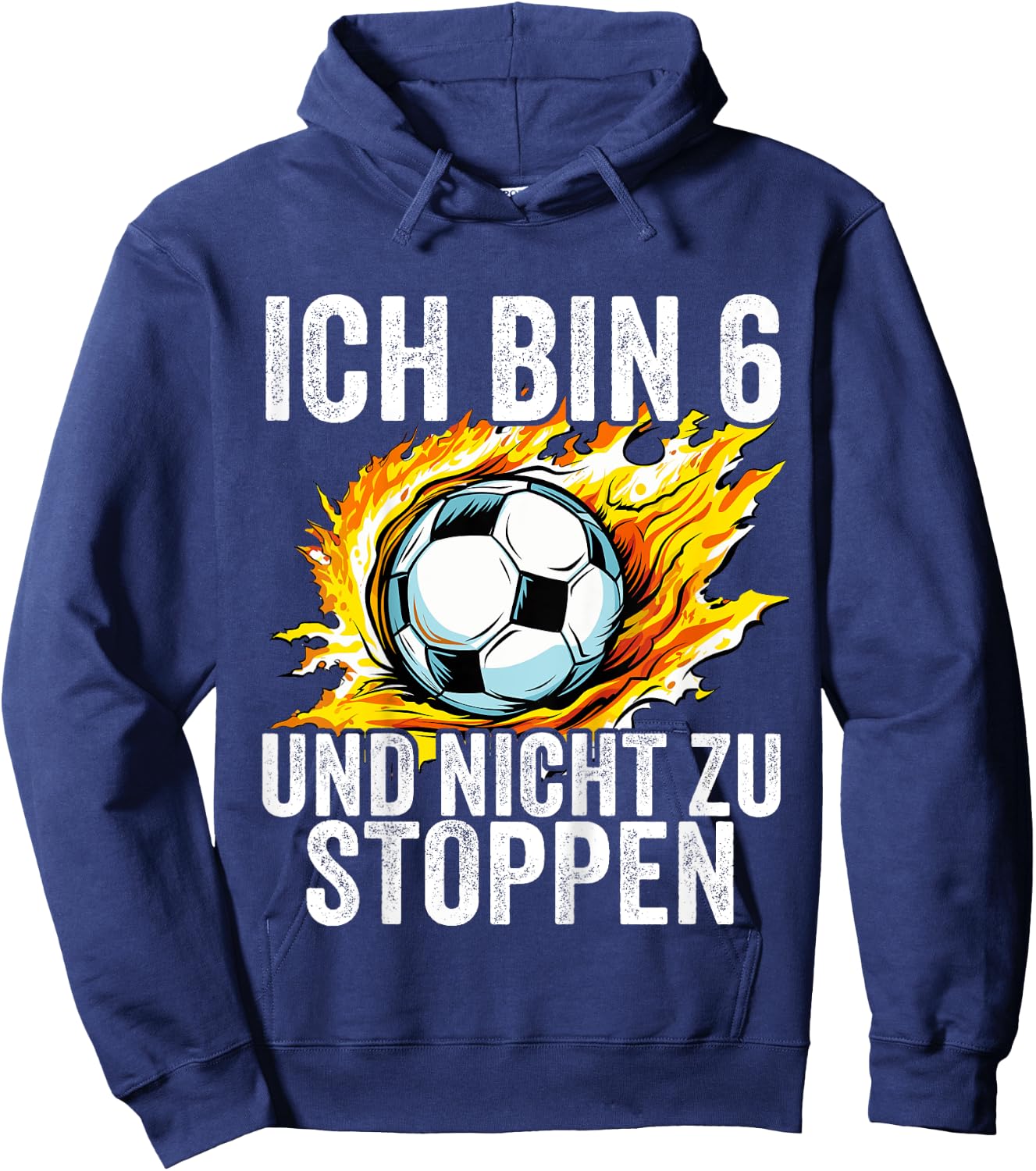 Kinder 6. Geburtstag Jungs 6 Jahre Junge Fußball Fußballer Sechs Hoodie - Hoodie | Navy