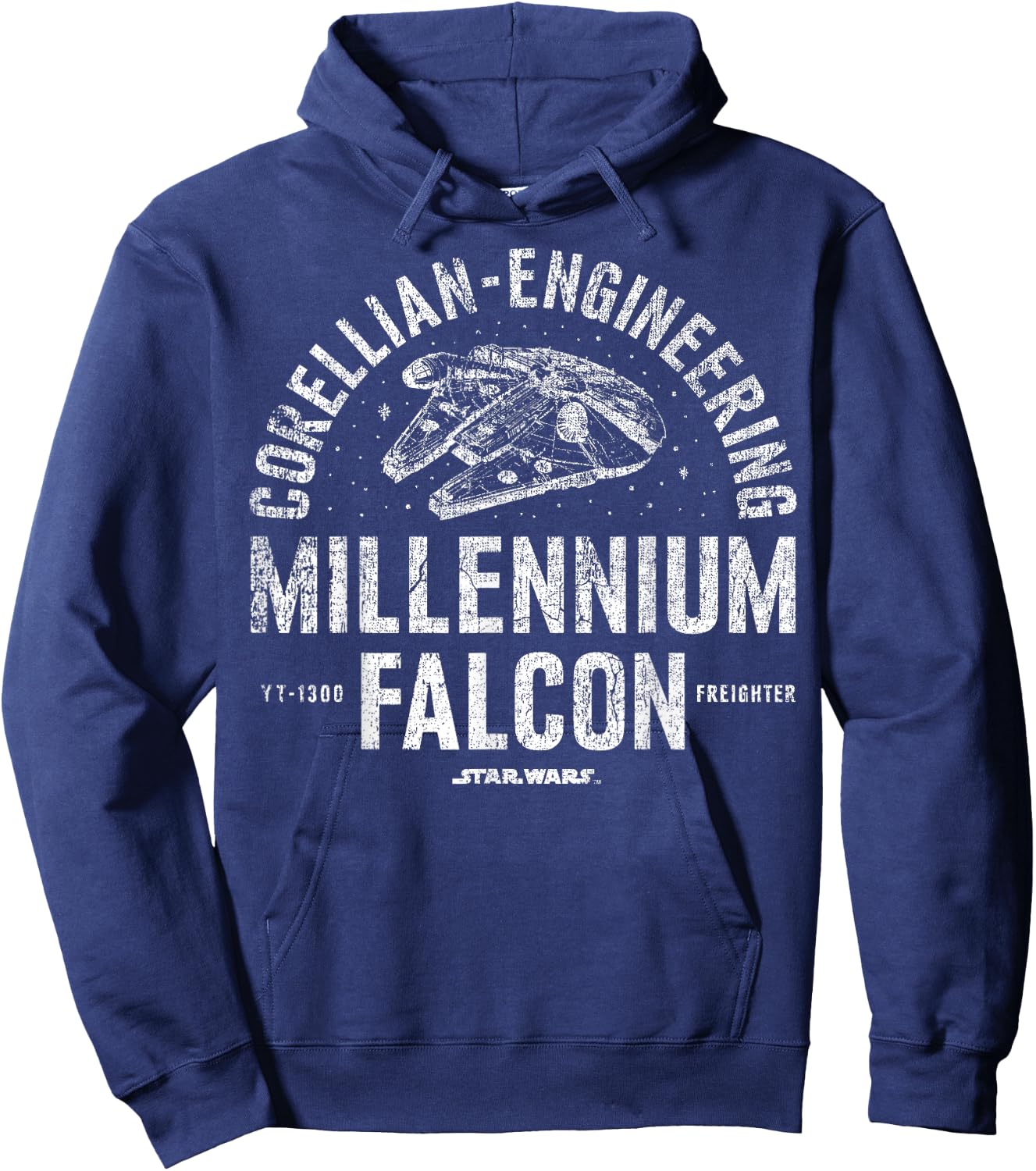 Star Wars Millennium Falcon Corellian Engineering Freighter Hoodie - Hoodie | Navy