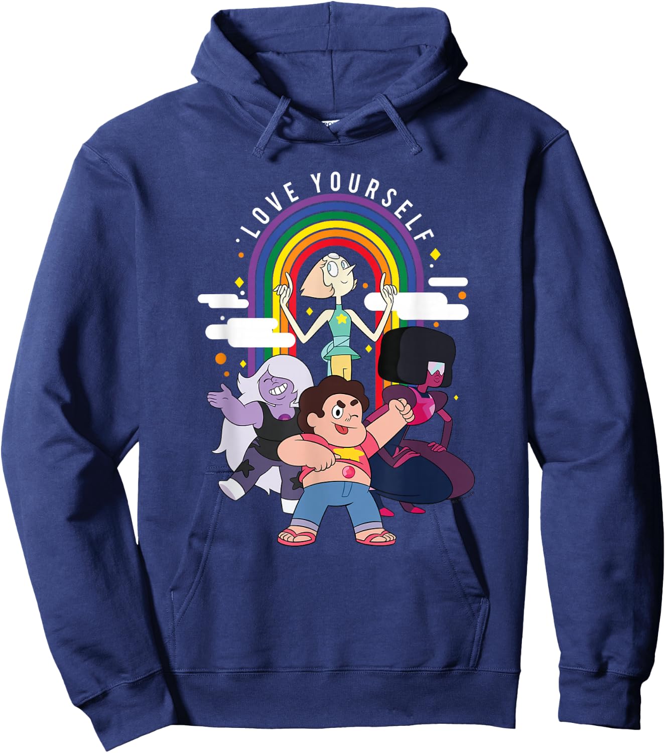 Steven Universe Pride Group Shot Love Yourself Hoodie - Hoodie | Navy