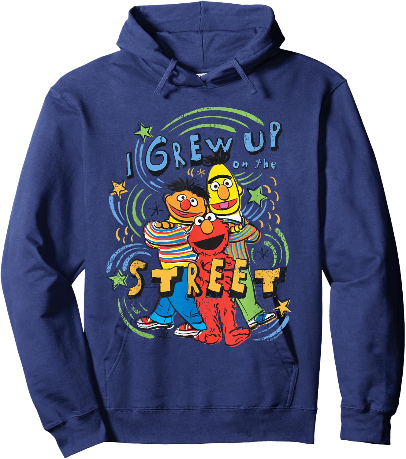 Sesame Street I Grew Up on the Street Hoodie - Hoodie | Navy