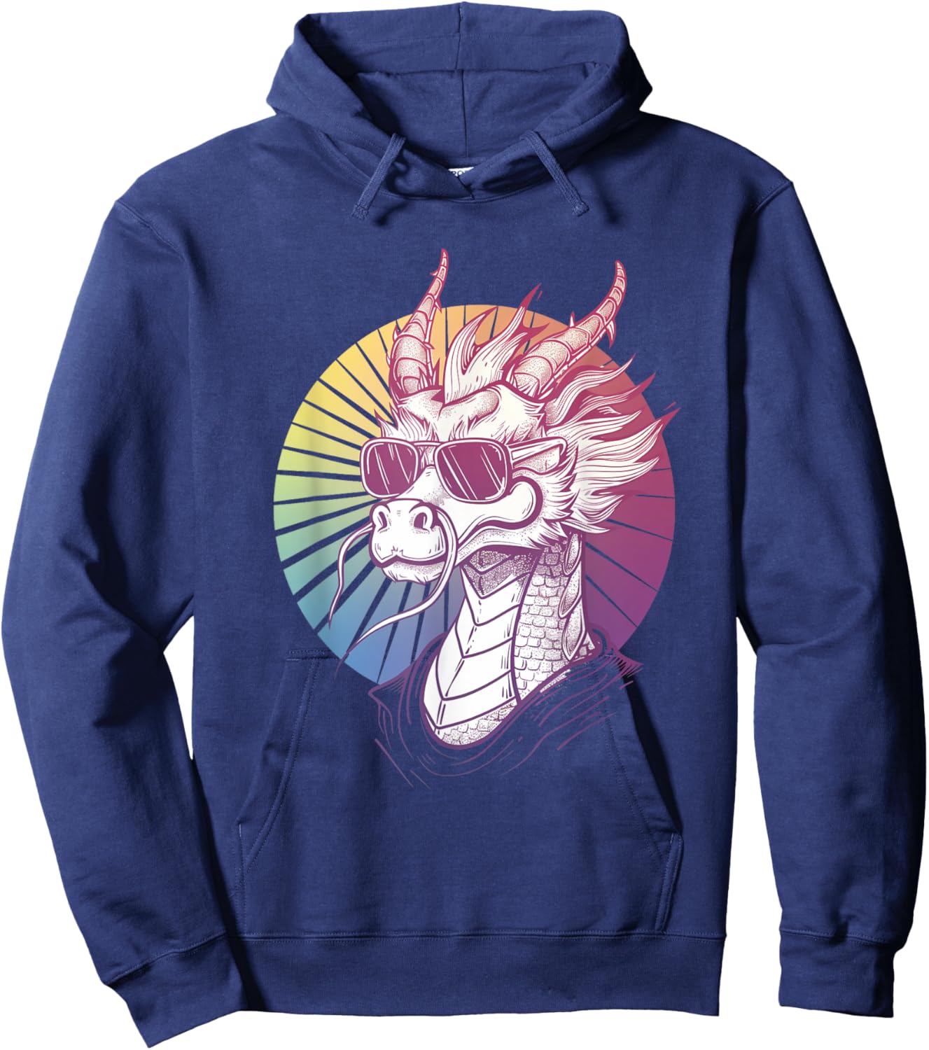 Frost Breath & Hot Shades: Icy Cool Dragon Hoodie - Hoodie | Navy
