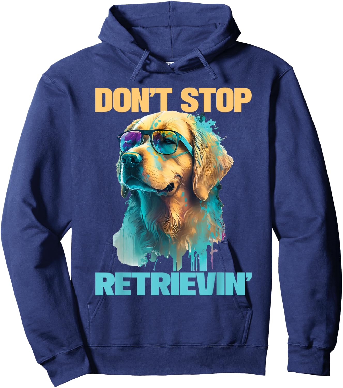 Don't Stop Retrievin - Retro Golden Retriever Dog Lover Men Women Girls Kids Hoodie - Hoodie | Navy
