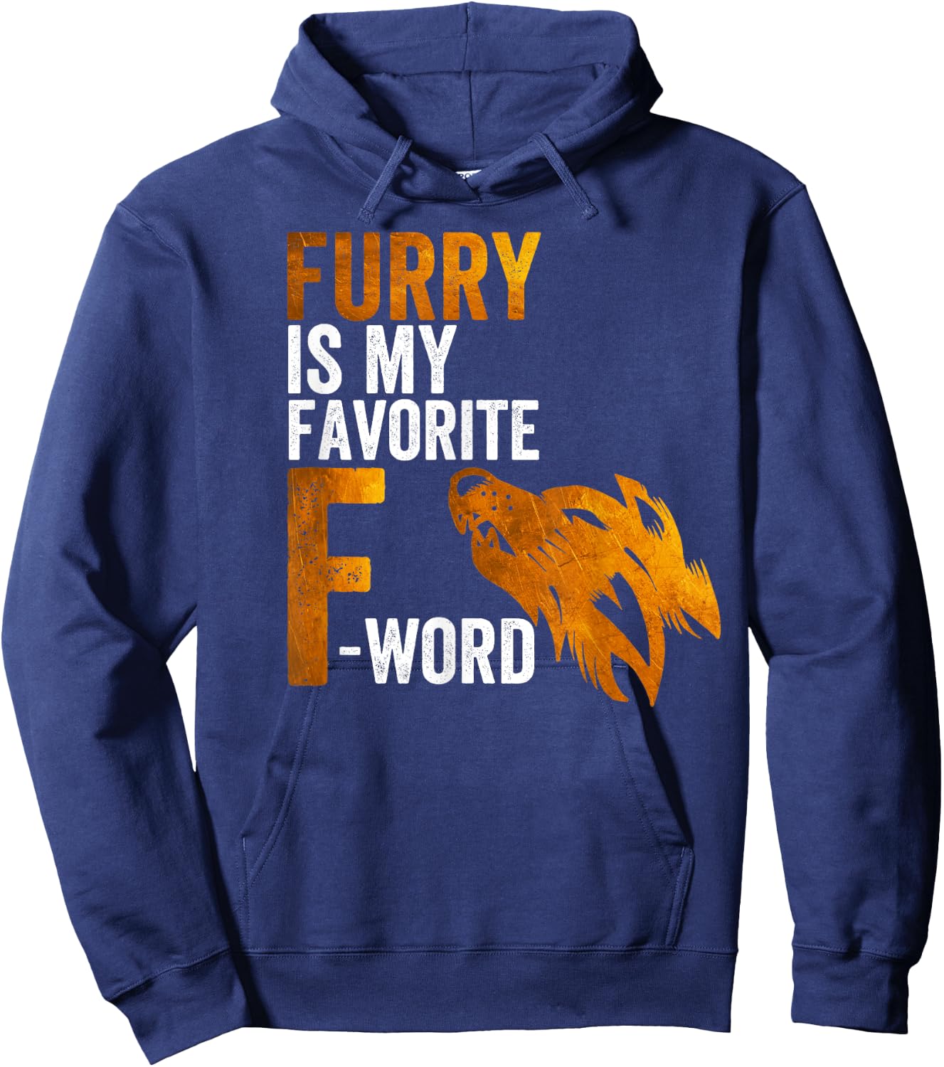 Funny Furry ist mein Lieblings-F-Word Fursuit Cosplay Furry Hoodie - Hoodie | Navy