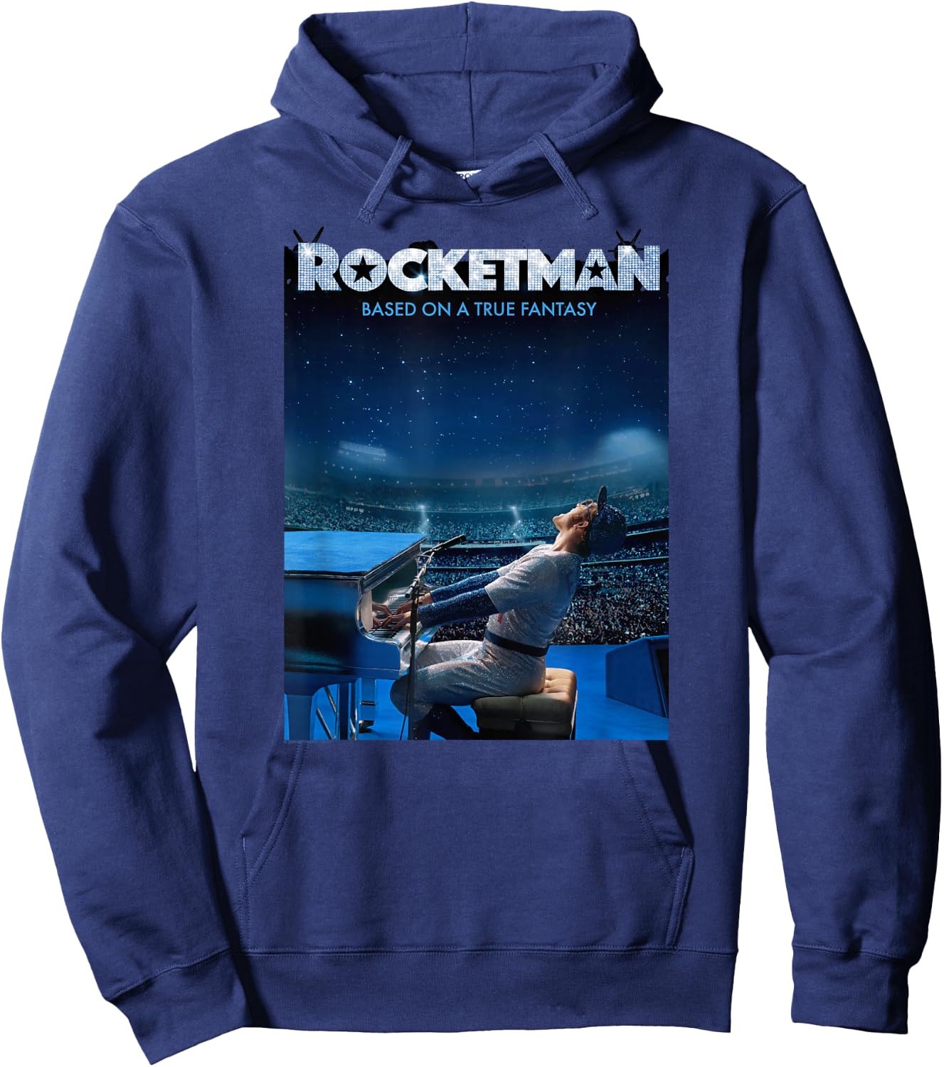 Elton John Rocketman Starry Night Movie Print , grey, S Hoodie - Hoodie | Navy