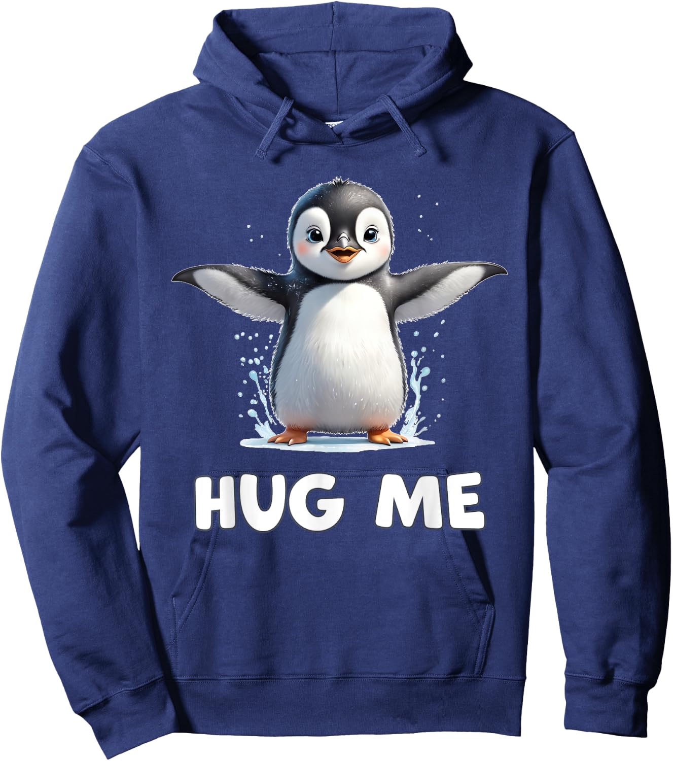 Cute Penguin Hug Me Hoodie - Hoodie | Navy