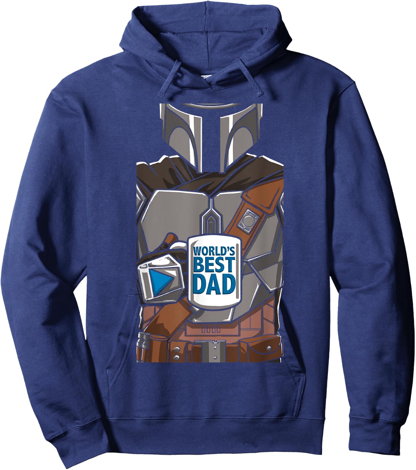 Star Wars The Mandalorian Father's Day World's Best Dad Mug Hoodie - Hoodie | Navy