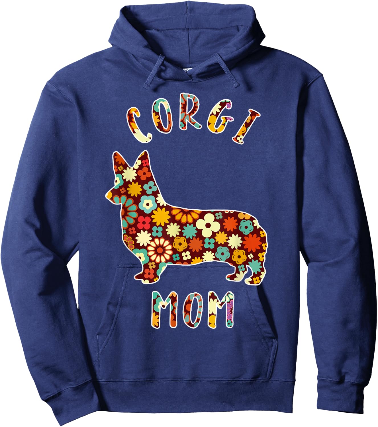 Corgi Mom Corgi Mama Dog Mom Funny Corgi Owner Hoodie - Hoodie | Navy
