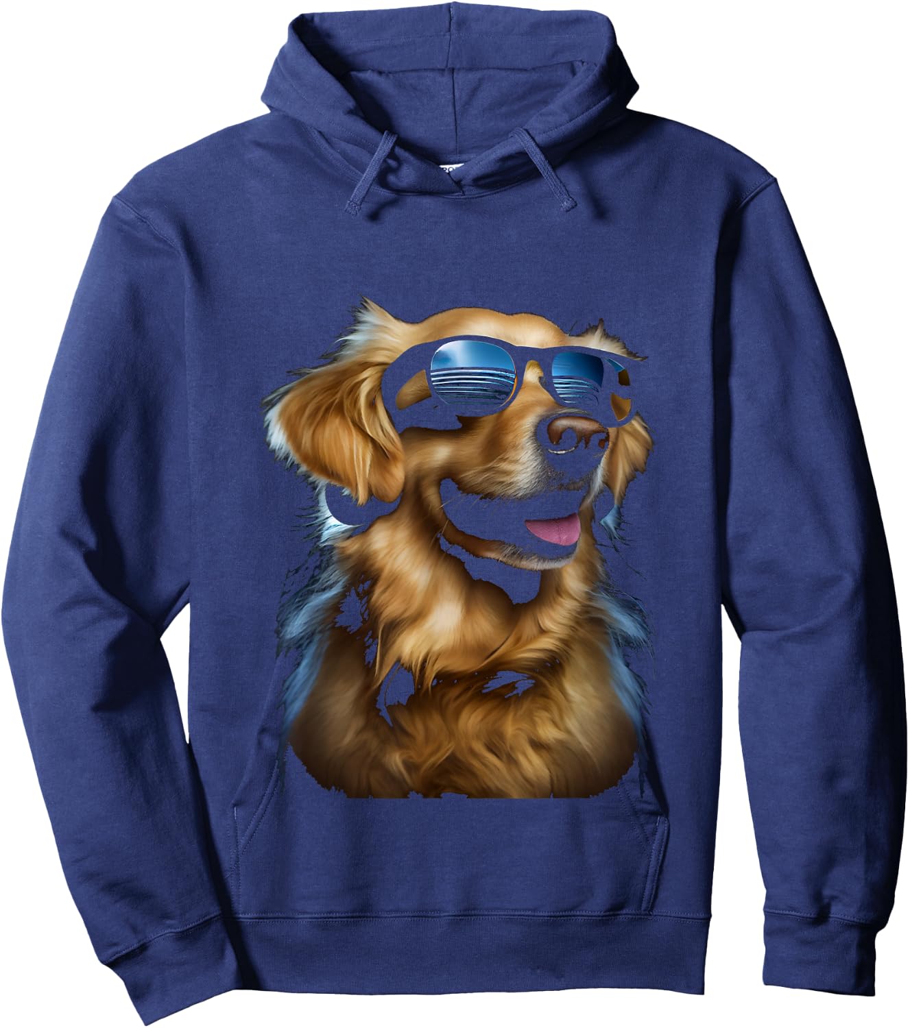 Golden retriever dog sunglasses dog fans retriever fans Hoodie - Hoodie | Navy