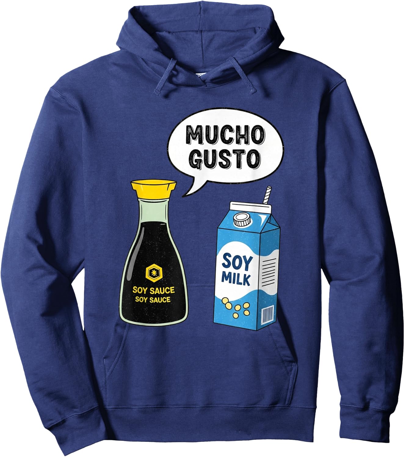Mucho Gusto Soy Sauce Bilingual Teacher Milk Tea Hoodie - Hoodie | Navy