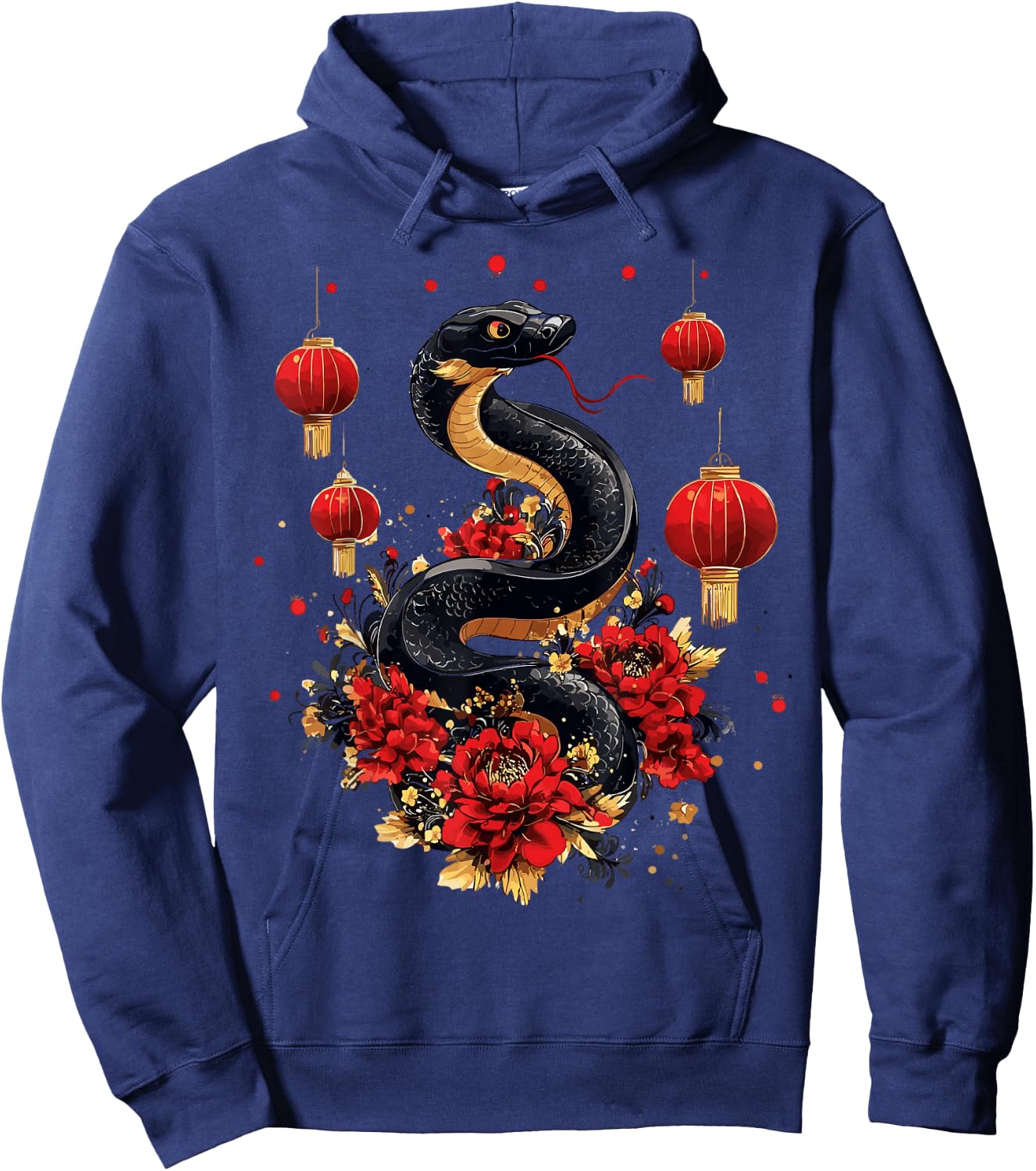Year Of The Snake Zodiac Lunar Chinese New Year 2026 Hoodie - Hoodie | Navy