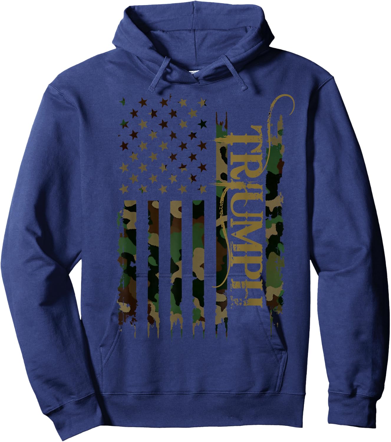Triumph United States Distressed Camo US Flag , black Hoodie - Hoodie | Navy