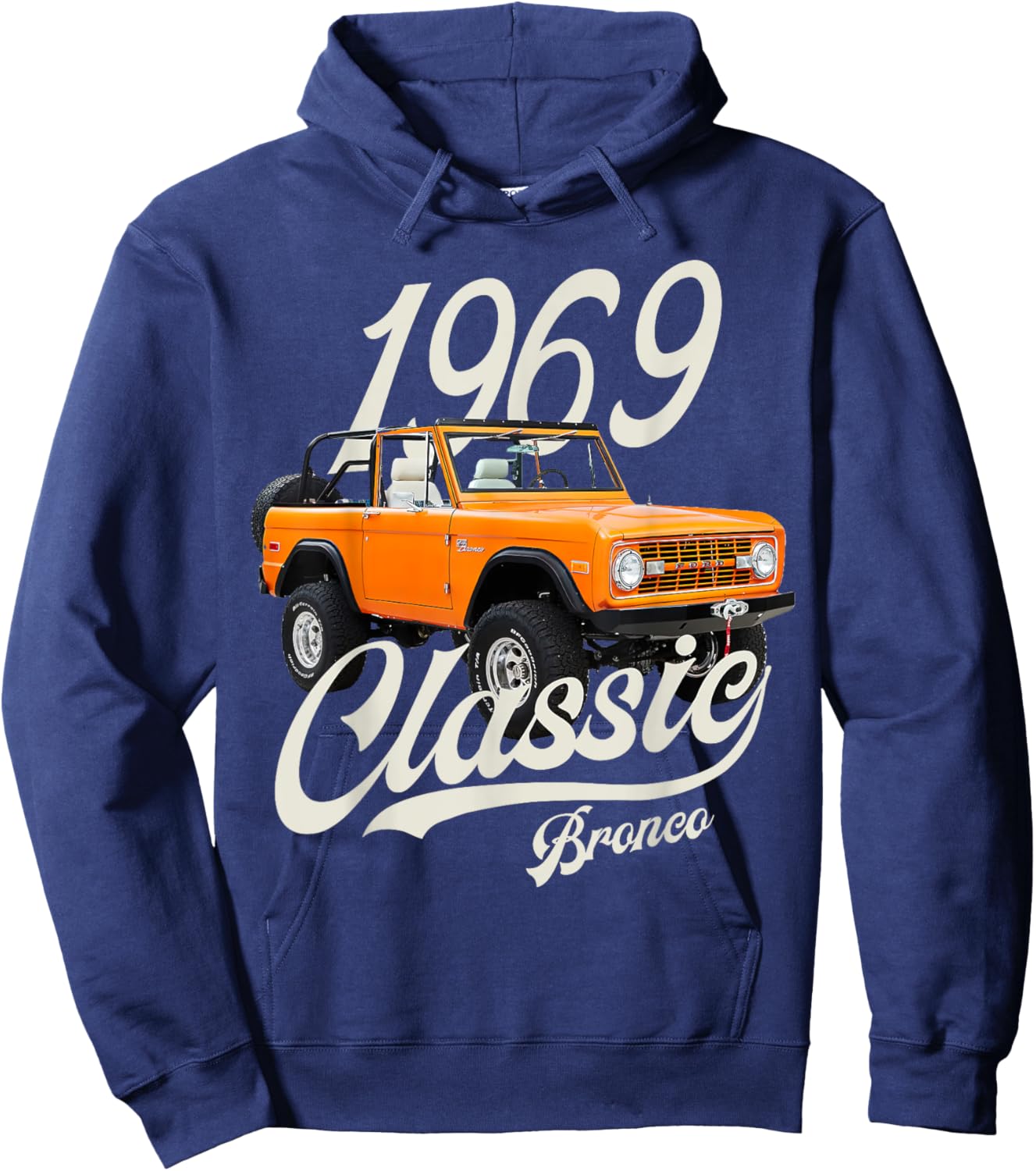 Classic bronco 1969 orange Hoodie - Hoodie | Navy