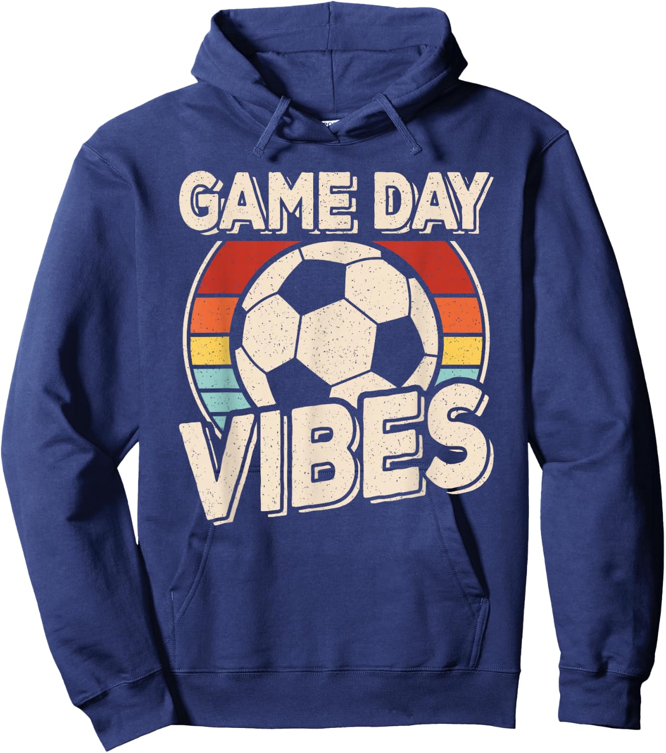 Game Day Vibes Funny Soccer Fan Player Men Women Kids Hoodie - Hoodie | Navy