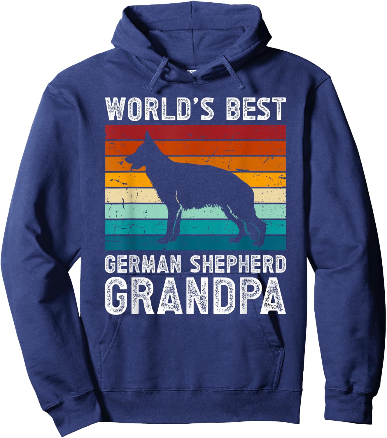 World's Best German Shepherd Grandpa Of A German Shepherd Hoodie - Hoodie | Navy