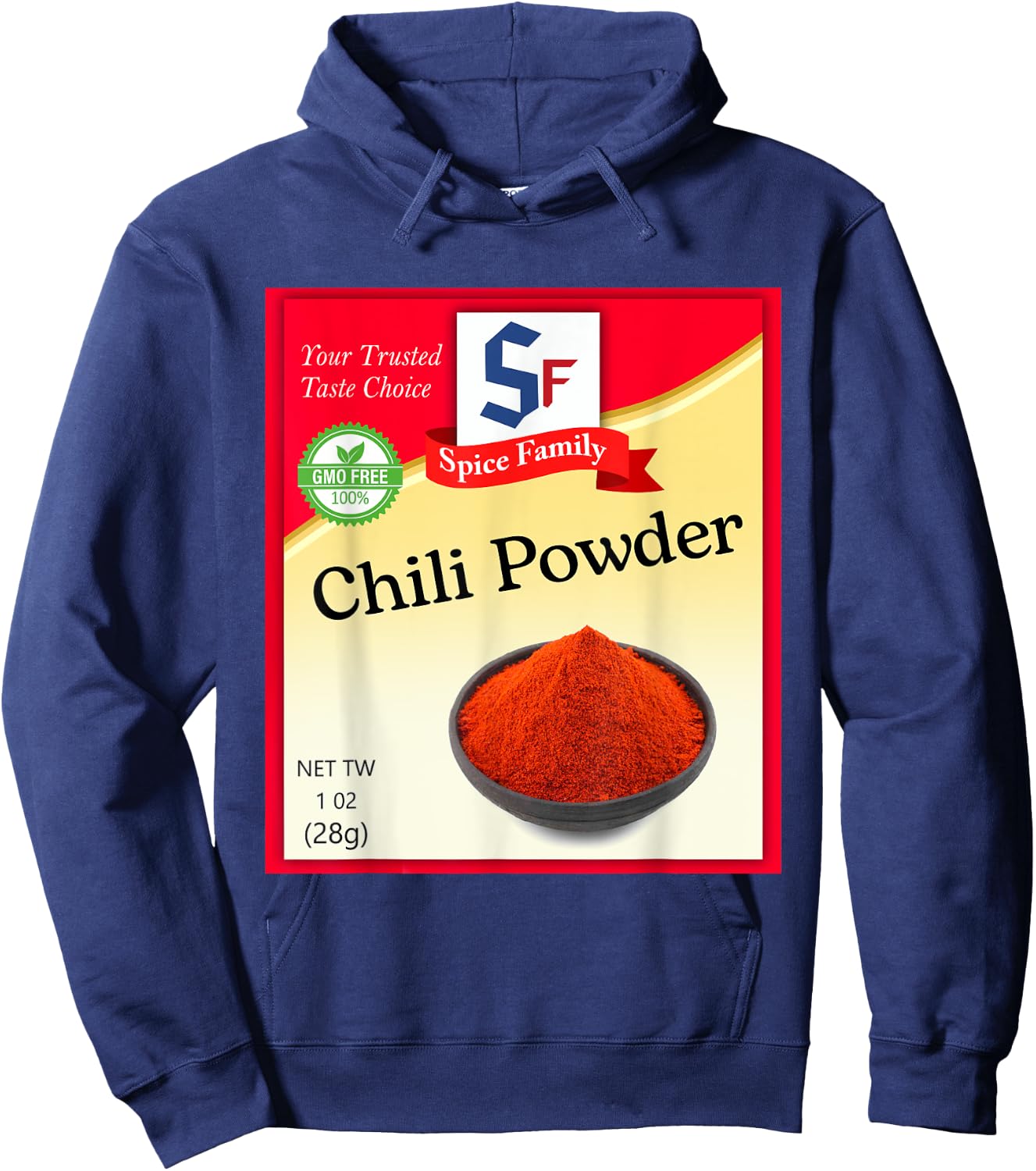 Chili Powder Condiment Costume Holiday Spice Costumes Hoodie - Hoodie | Navy