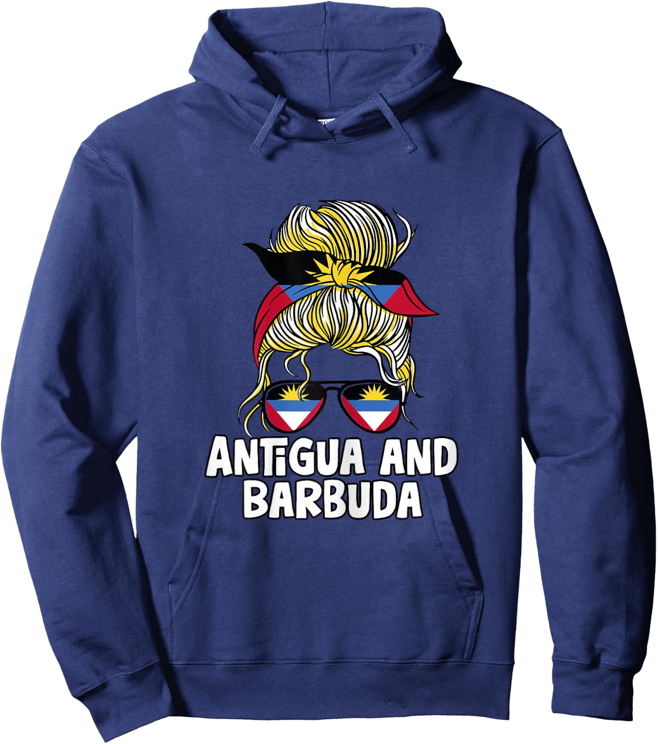 Antigua and Barbuda Girl African Girls Flag Hoodie - Hoodie | Navy