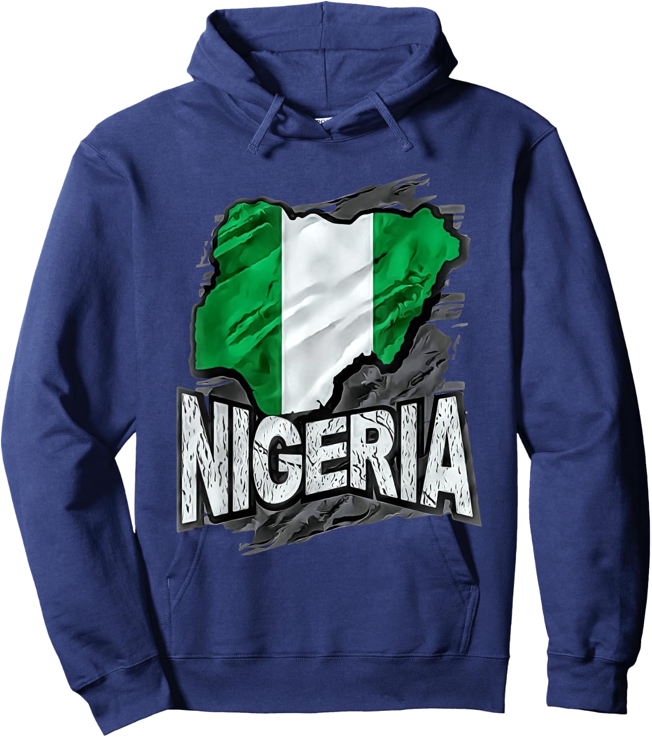Nigeria , Black, S Hoodie - Hoodie | Navy