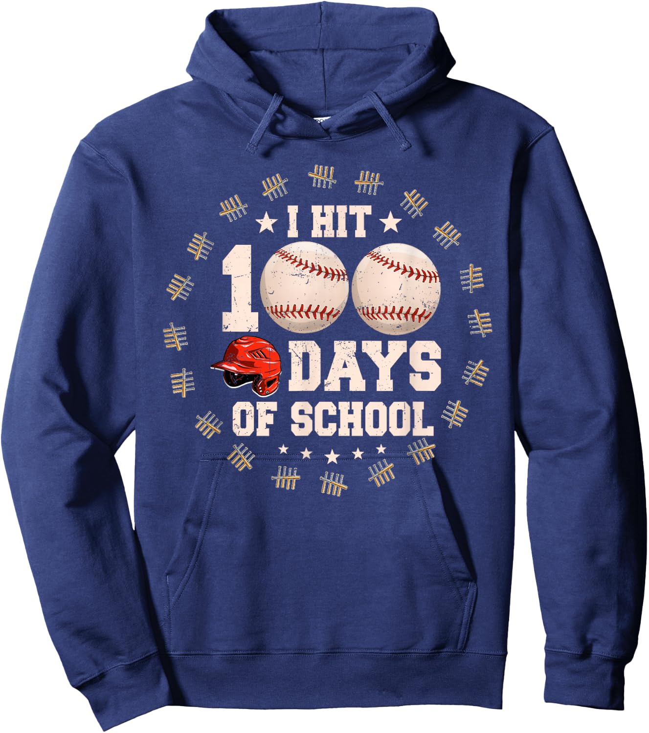Bat 100th Day Of School Hoodie - Hoodie | Navy