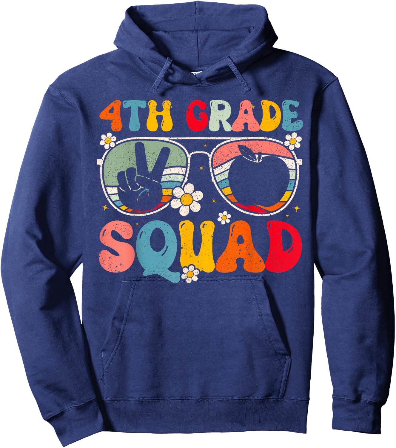 4th Grade Squad Fourth Grade Teacher Student Back To School Hoodie - Hoodie | Navy