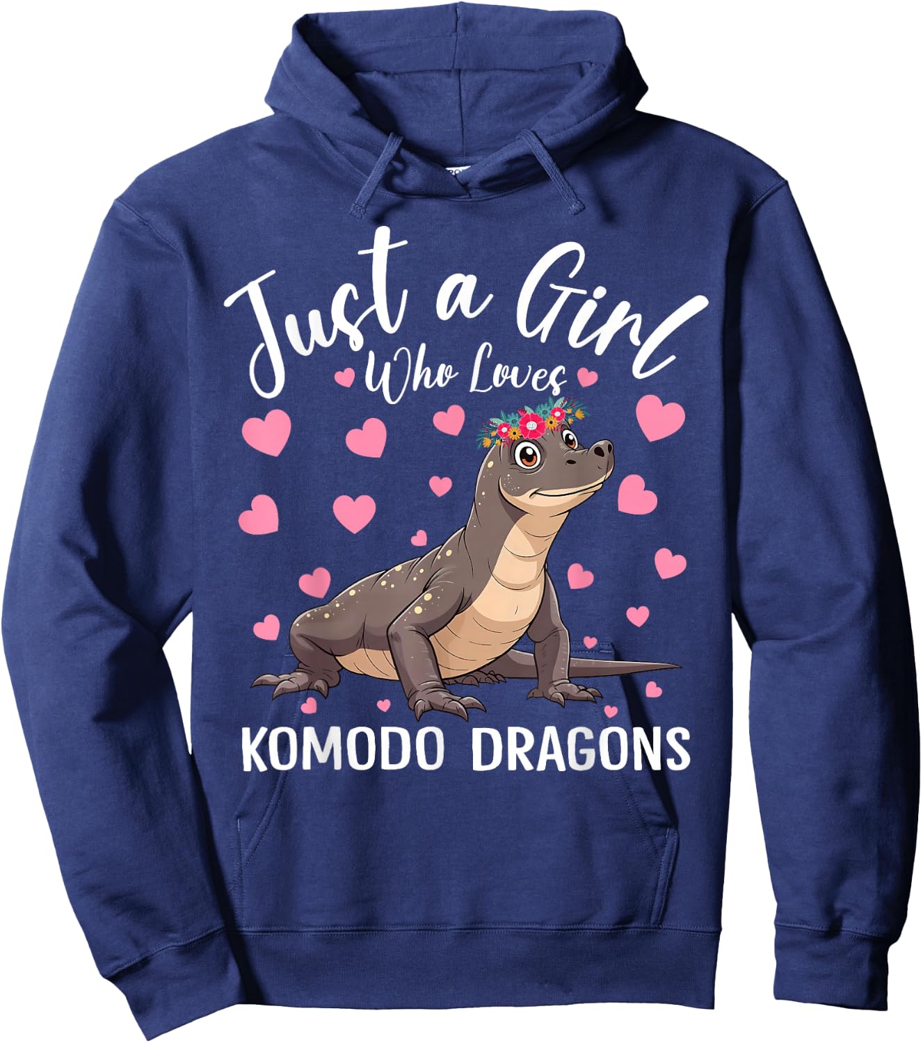 Just A Girl Who Loves Komodo Dragons Women And Girls Hoodie - Hoodie | Navy