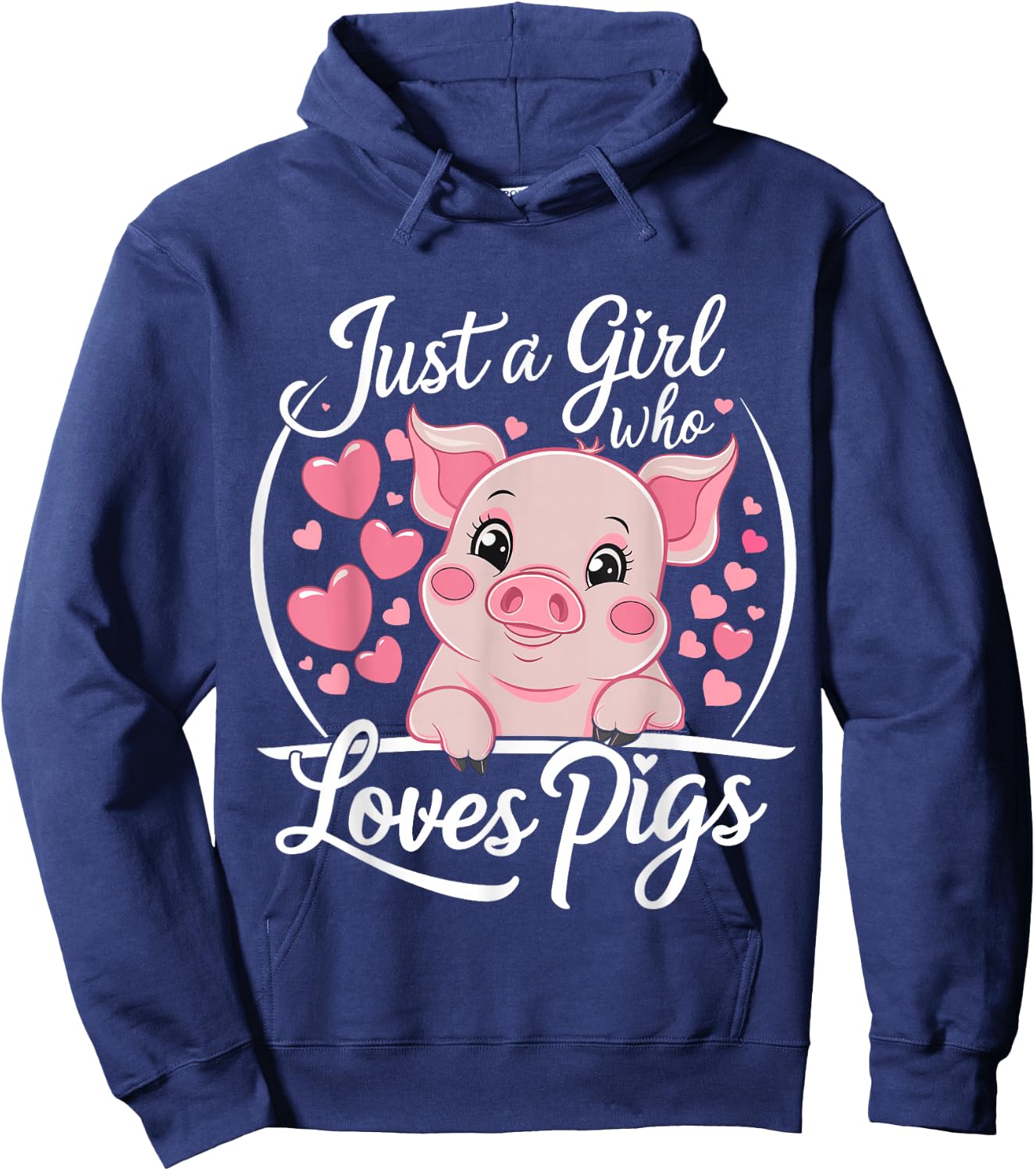 Pig Lover Just A Girl Who Loves Pigs Hoodie - Hoodie | Navy
