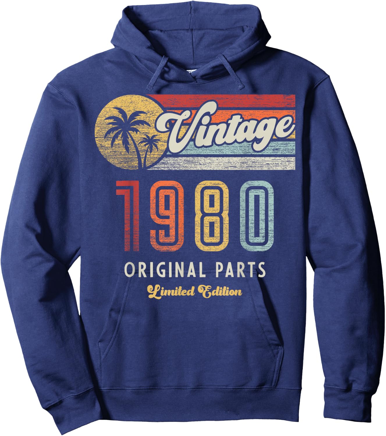 Vintage 1980 Original Parts Fins 45th Anniversary Hoodie - Hoodie | Navy