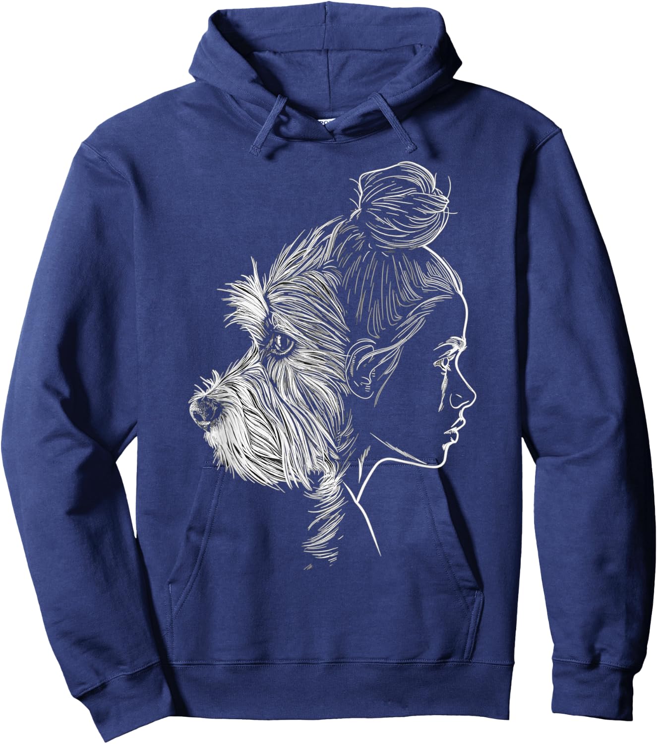 Schnauzer Mom Dog Art Schnauzer Lover Mother's Day Hoodie - Hoodie | Navy