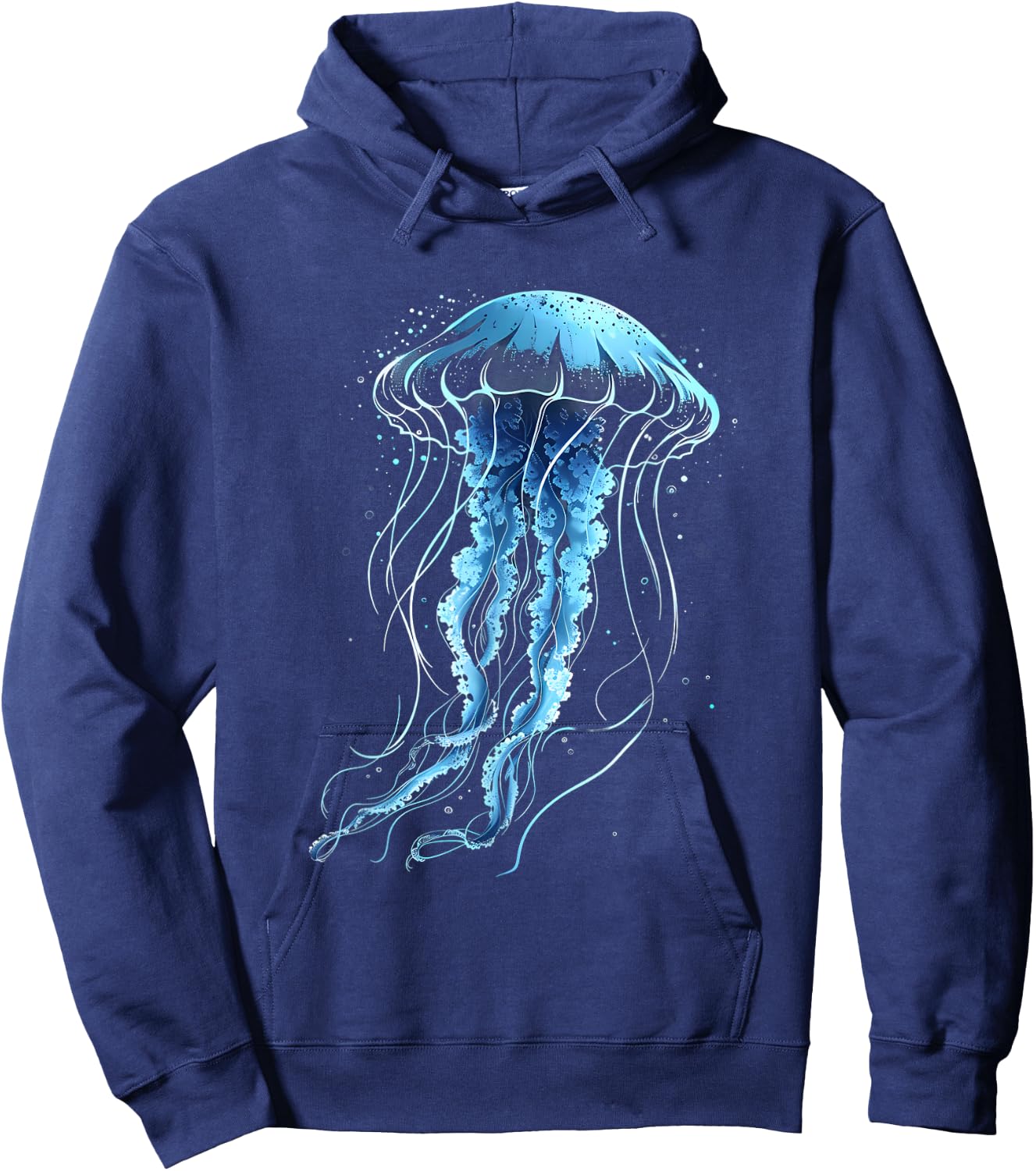 Jellyfish Sea Mammal Sea Ocean Animal Artwork , black Hoodie - Hoodie | Navy