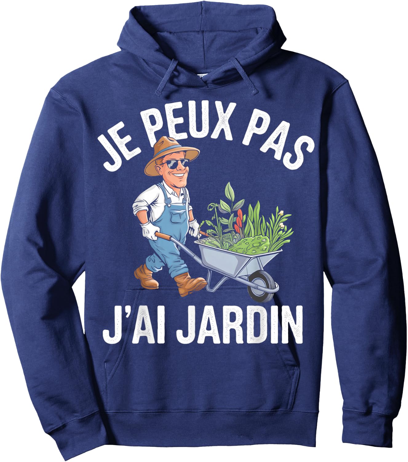 Je Peux Pas J'ai Jardin Gardening Gardener Vegetable Garden Humour , Black, S Hoodie - Hoodie | Navy