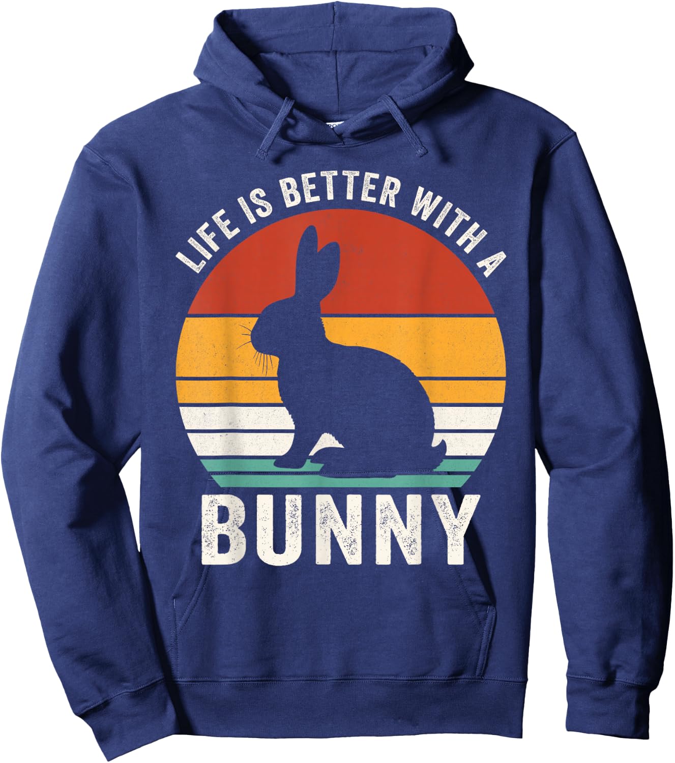 Life is better with a bunny, funny bunny owner Hoodie - Hoodie | Navy