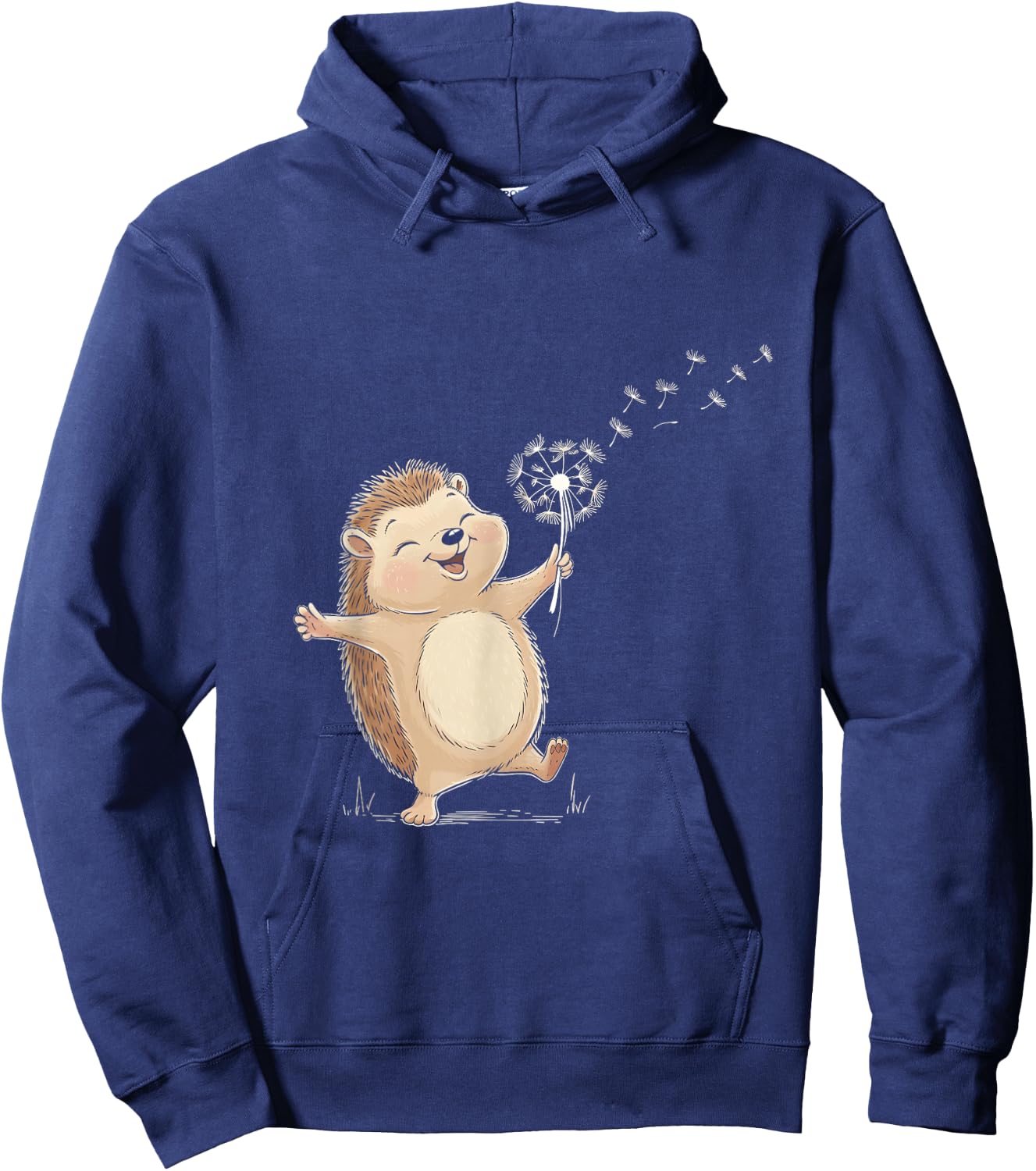 Hedgehogs Lover Hedgehog Holding A Dandelion Flower Animal Hoodie - Hoodie | Navy