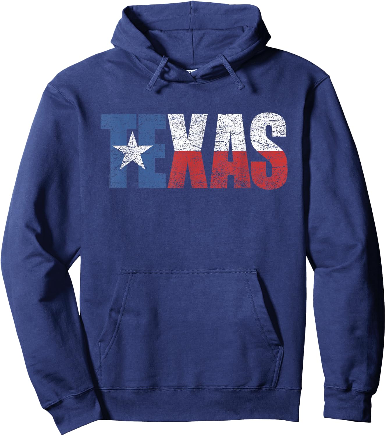 Texas Women Men Kids | Texas State Flag Distressed Hoodie - Hoodie | Navy