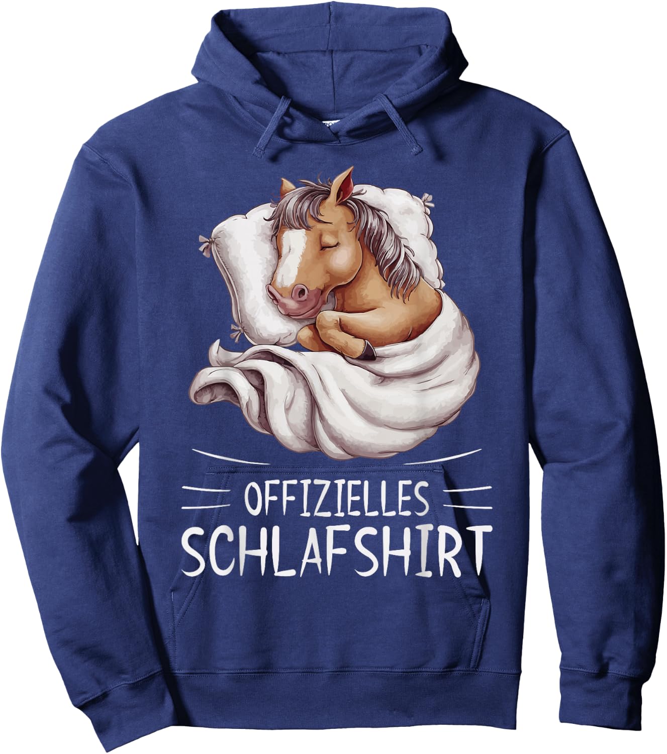 Official Sleep Shirt Horse Pyjamas , black Hoodie - Hoodie | Navy