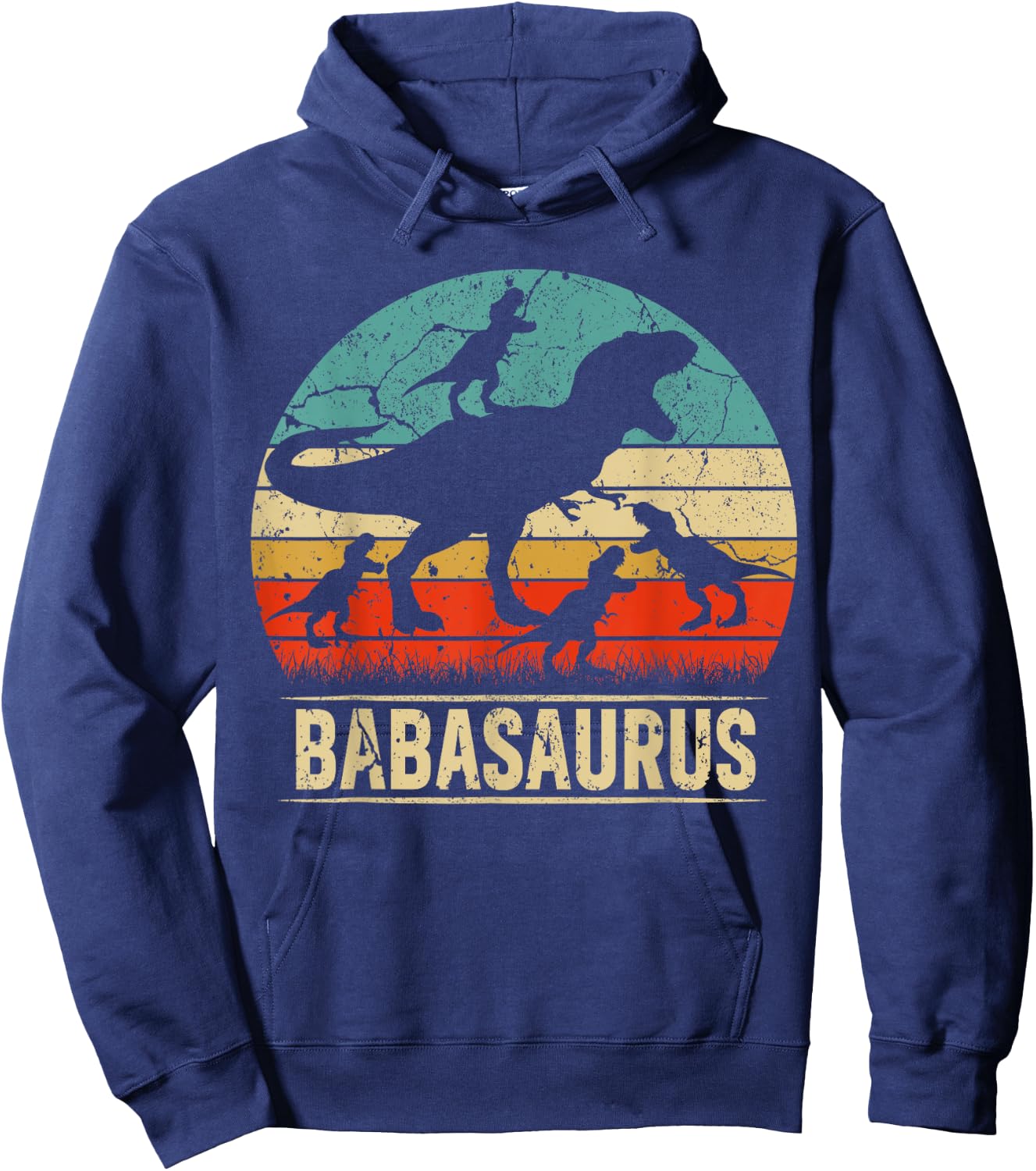Baba Dinosaur T Rex Babasaurus 4 kids Family Matching Hoodie - Hoodie | Navy