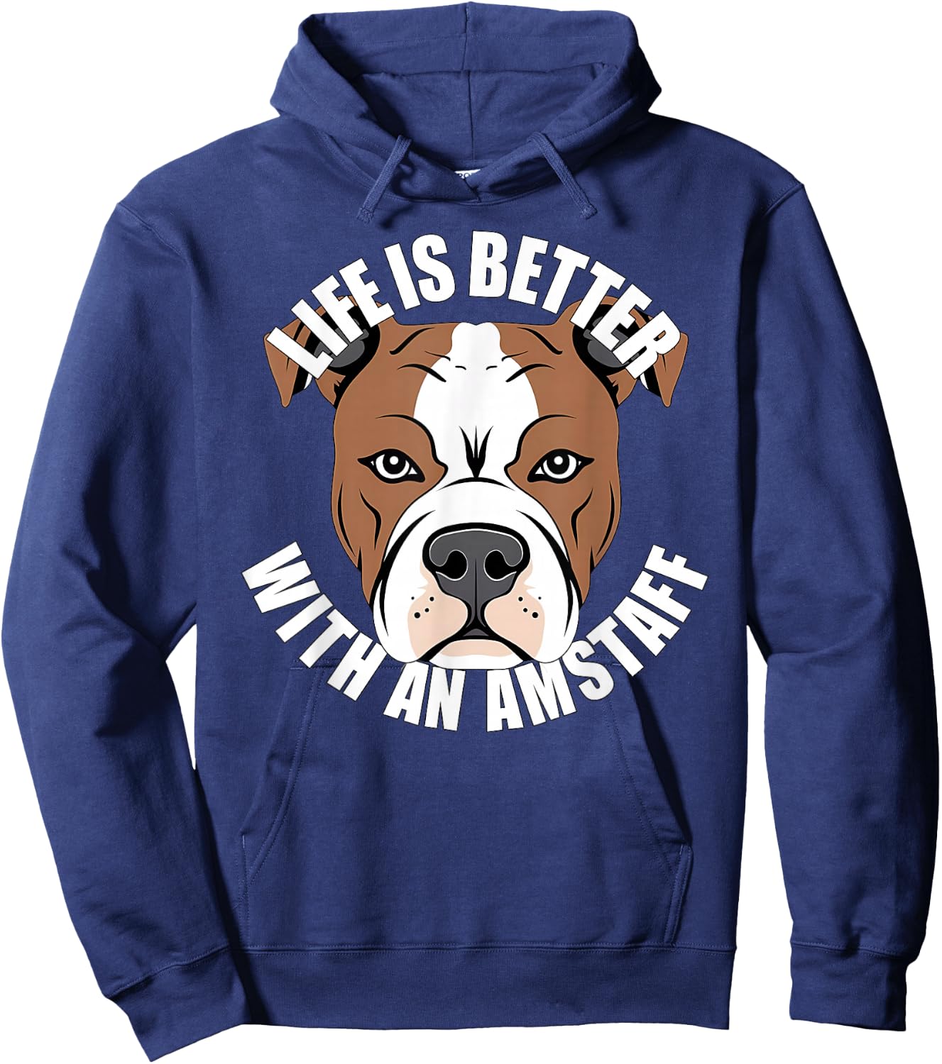 American Staffordshire Terrier Das Leben ist besser mit einem Amstaff Hoodie - Hoodie | Navy