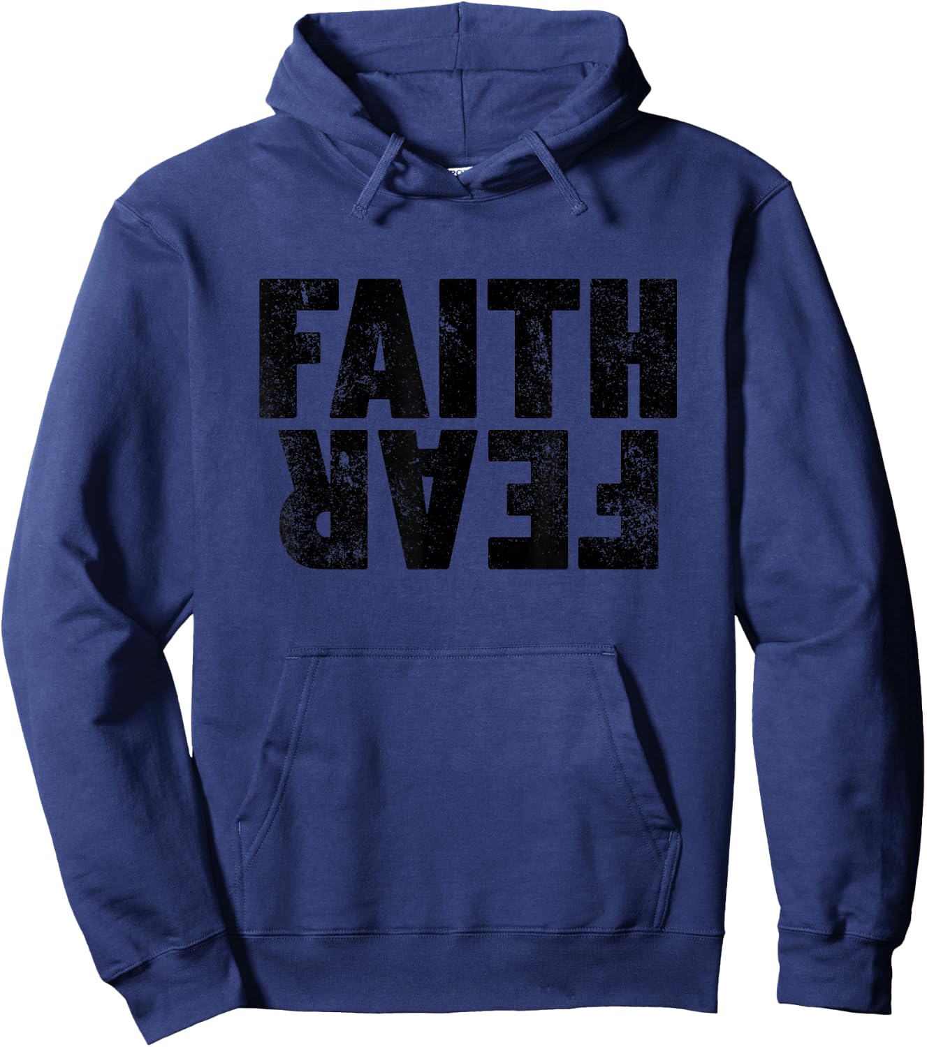 Faith Over Fear Women's Men's Christian Faith Over Fear Hoodie - Hoodie | Navy