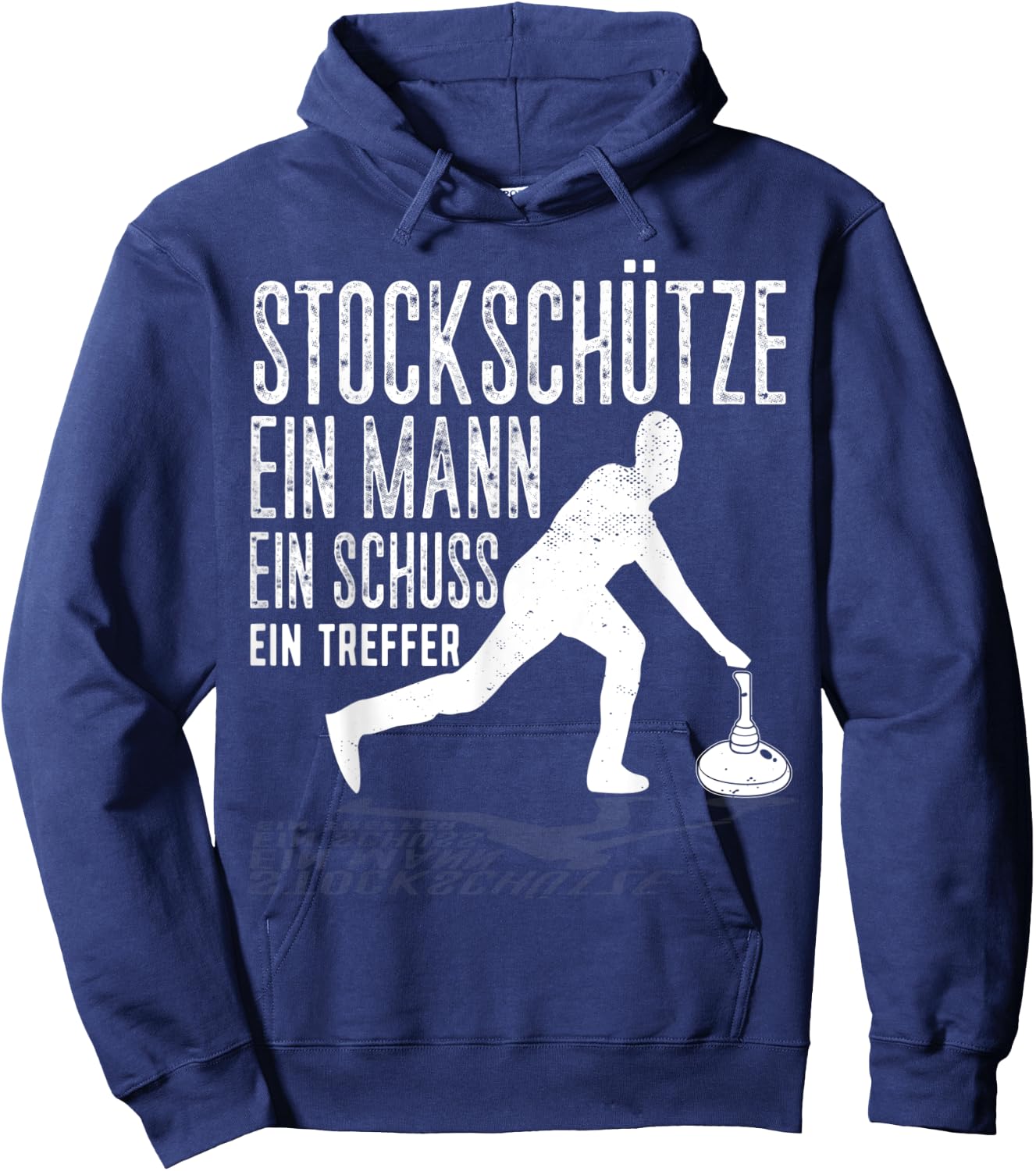 Eisstock Eistockschießen Stockschütze Hoodie - Hoodie | Navy