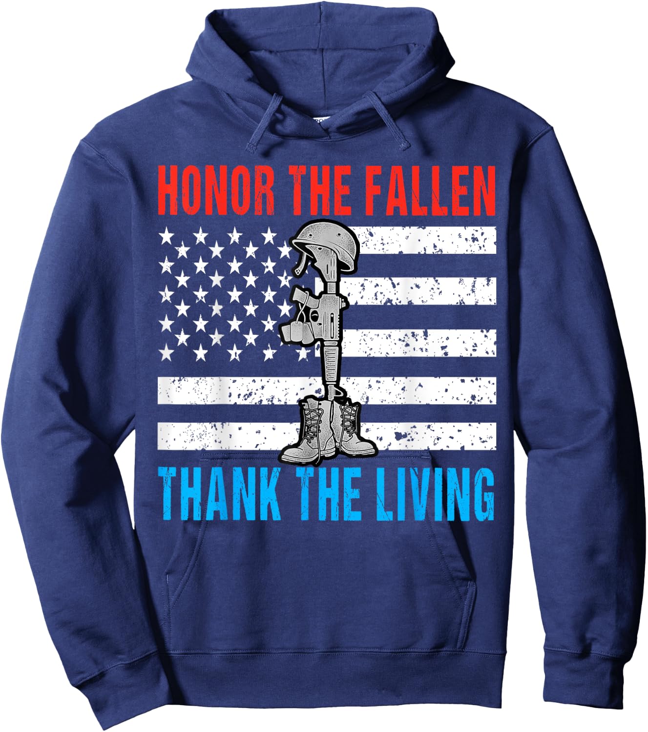 Honor The Fallen Thank Living Memorial Day May 31st Military Hoodie - Hoodie | Navy