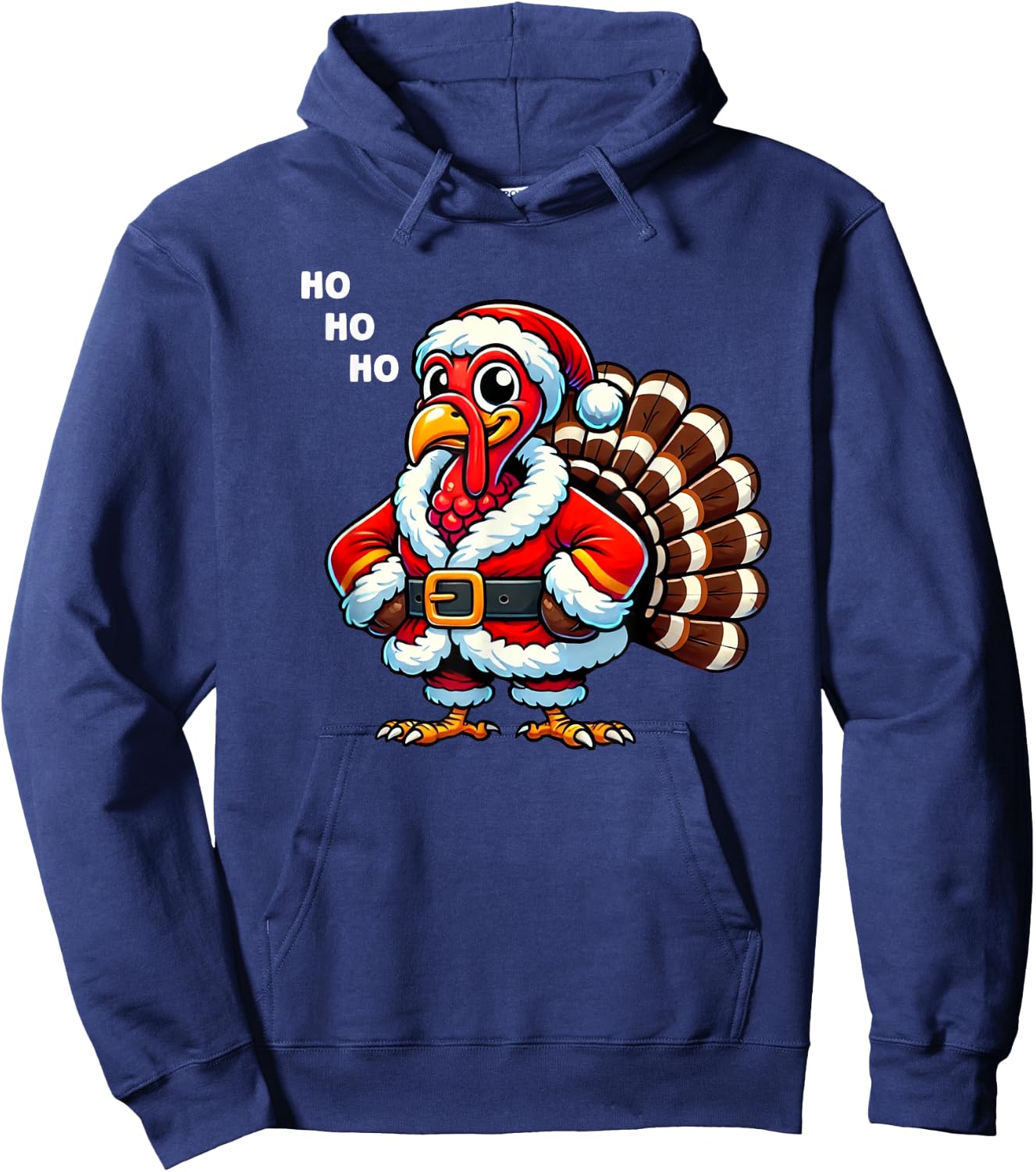 Merry Thanksmas Thanksgiving Turkey Xmas Funny Kids Men Hoodie - Hoodie | Navy